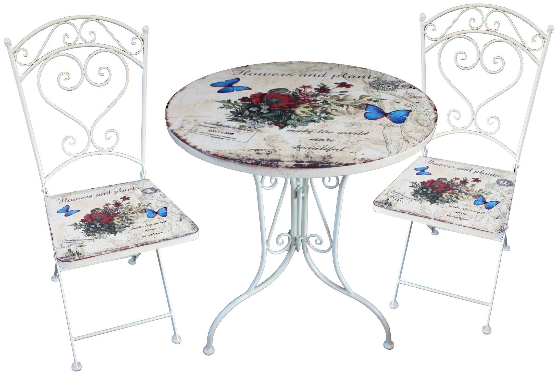 Gartentrends Garten-Essgruppe Floral, (H: 70,5 cm, günstig online kaufen