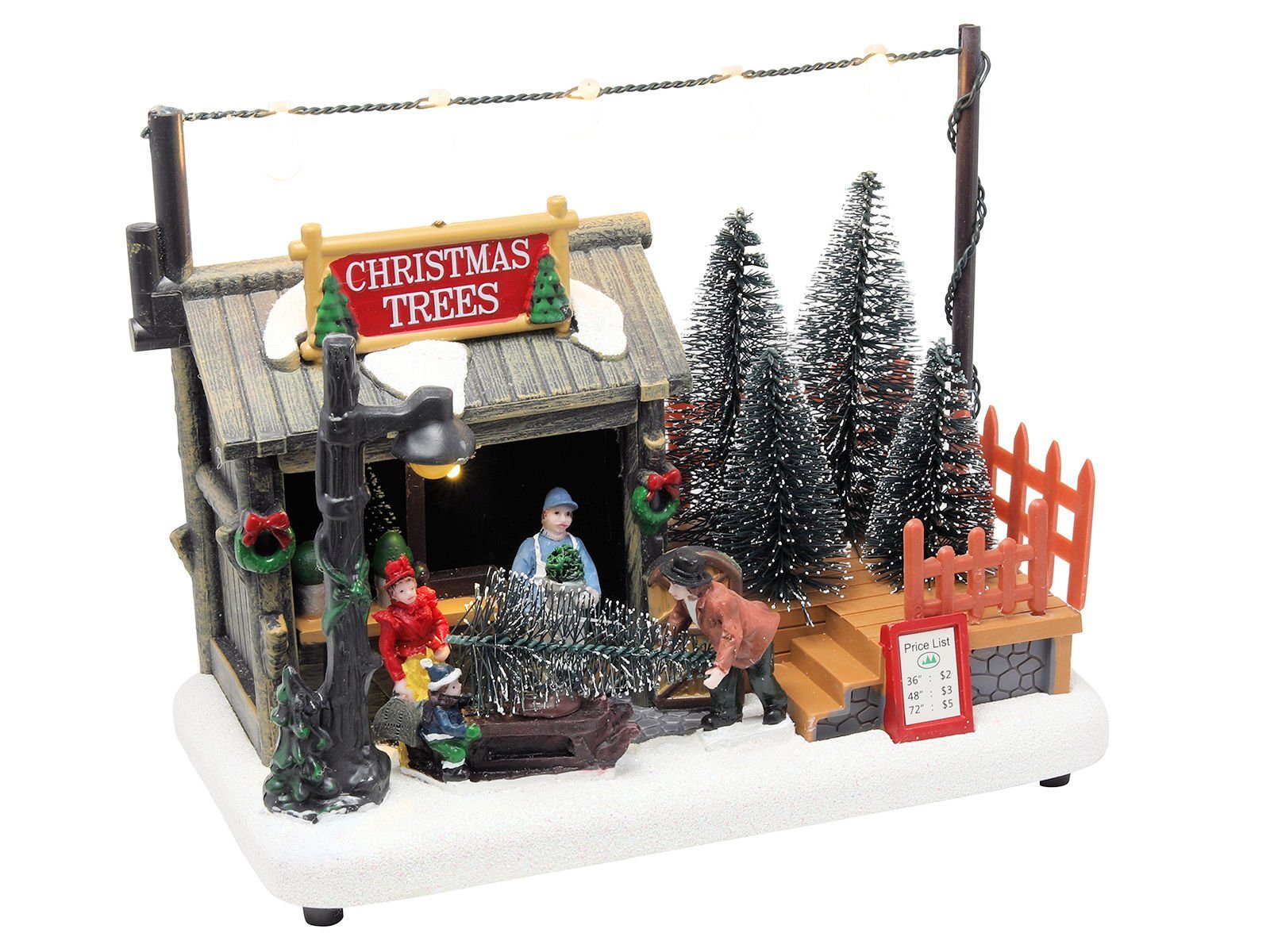 Spetebo Weihnachtsszene Kleiner Weihnachtsbaum Verkaufsstand - 18,5 cm, bel günstig online kaufen