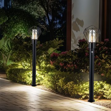 Globo LED Wandstrahler, Leuchtmittel inklusive, Kaltweiß, Warmweiß, Neutralweiß, Tageslichtweiß, Farbwechsel, Außenstehlampe Wegeleuchte Bewegungsmelder Smart LED Gartenlampe 2x