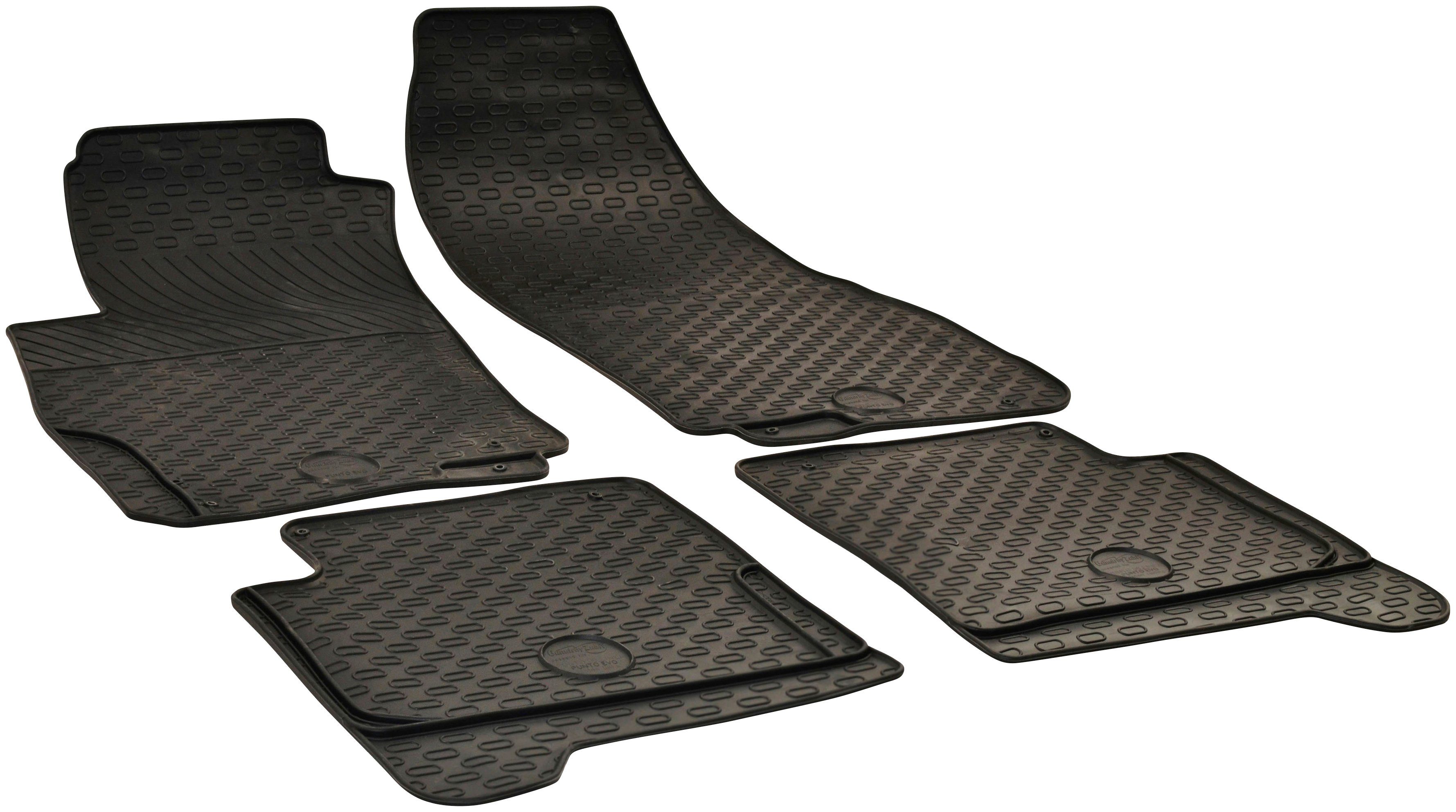 【Großes Set】 WALSER Passform-Fußmatten (4 Evo Grande Punto Giat für Fiat Schrägheck, St), Fiat Stufenheck, Linea, Punto, Linea, Fiat Punto für z.B