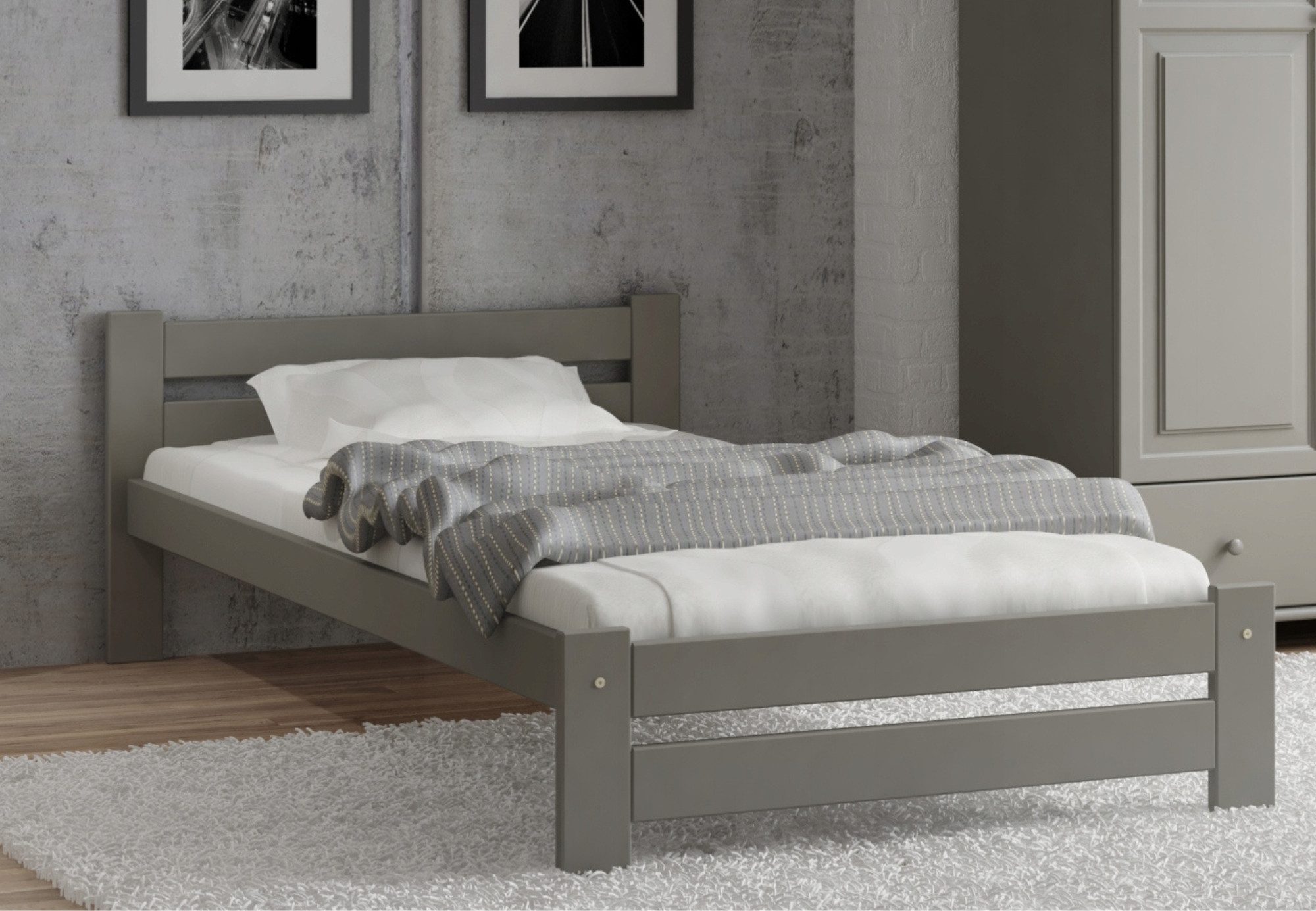 Home Collective Holzbett aus Massivholz Kiefer, günstig online kaufen