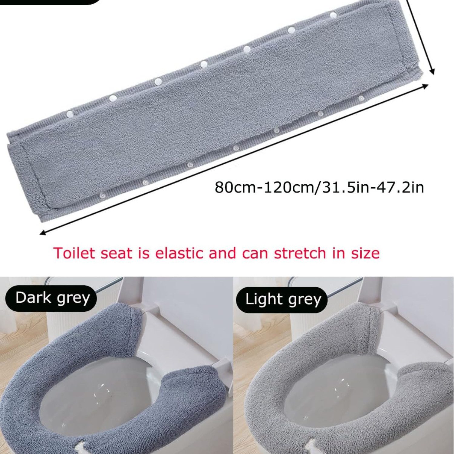 BYSURE Soft-Toilettensitzerhöhung, 2er-Pack universelle WC-Sitzbezüge mit günstig online kaufen