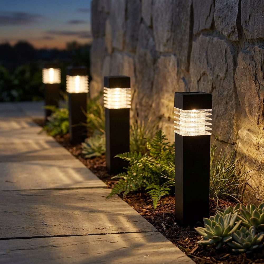 GLOBO LIGHTING LED Außen-Stehlampe, LED-Leuchtmittel fest verbaut, Warmweiß, Steckleuchten Solarleuchten Stehlampen