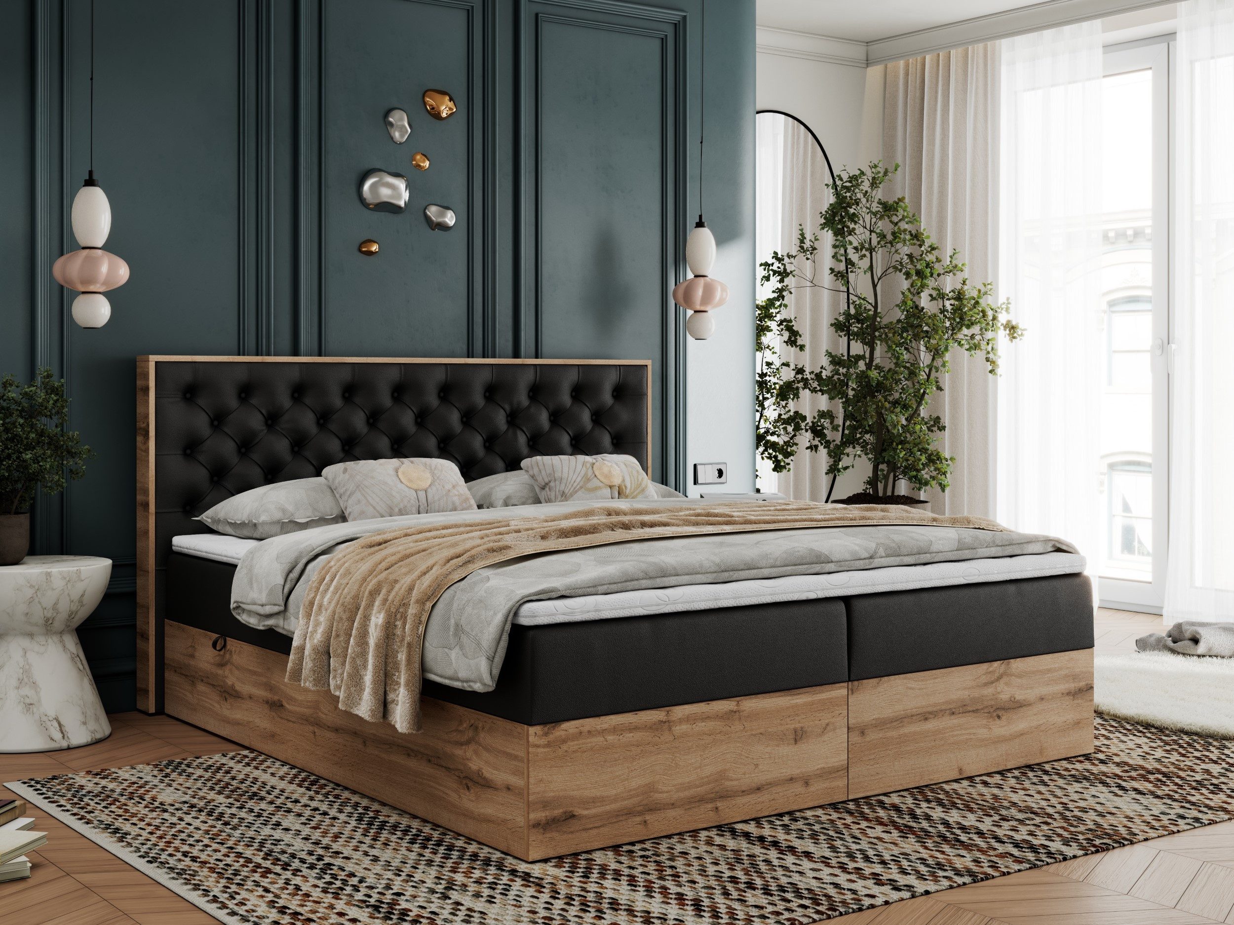 MKS MÖBEL Boxspringbett ALBERO 3 (Packung, günstig online kaufen