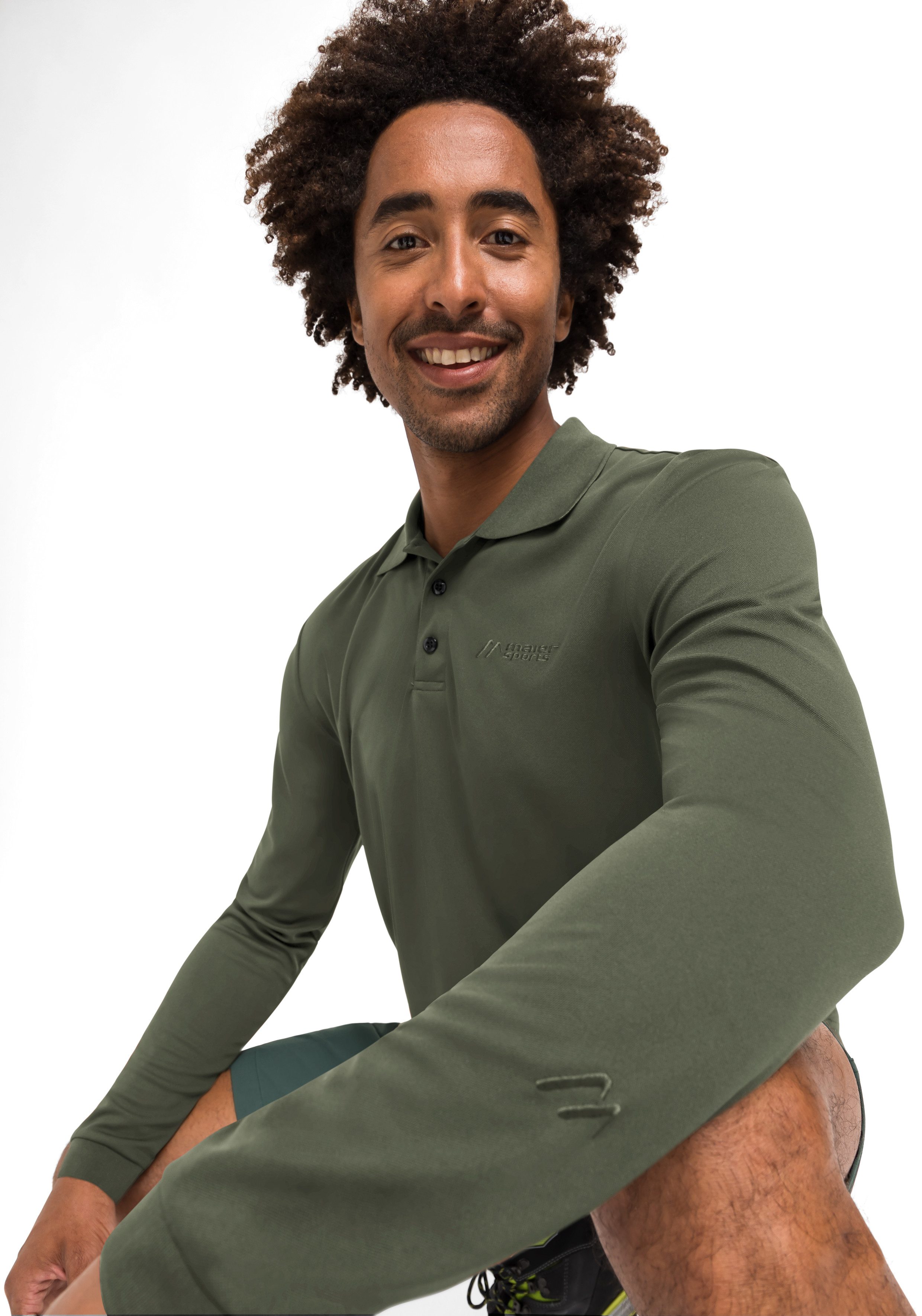 Maier Sports Poloshirt "Ulrich L/S", Herren Funktionsshirt, langarm Freizei günstig online kaufen