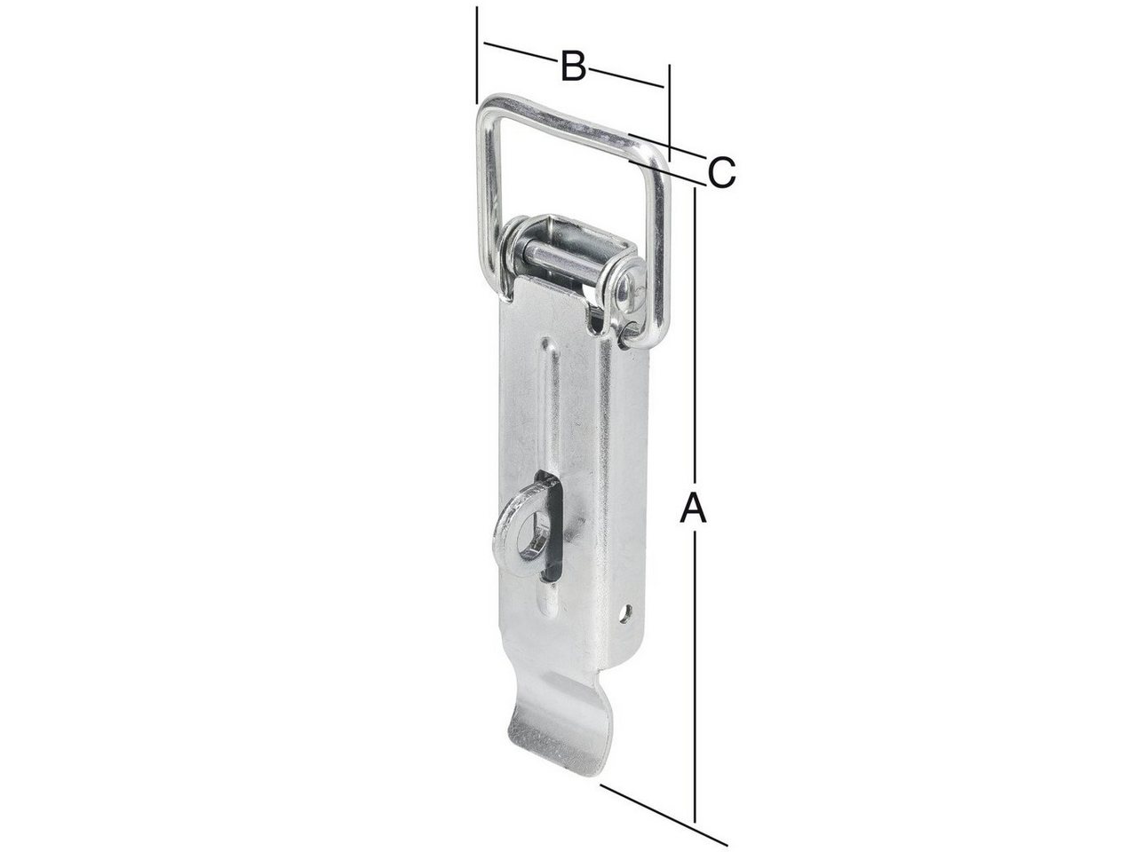 Thumbnail - Vormann WC-Deckel-Scharnier Vormann Spannverschlüsse verzinkt 110 x 37 x Ø 4.0