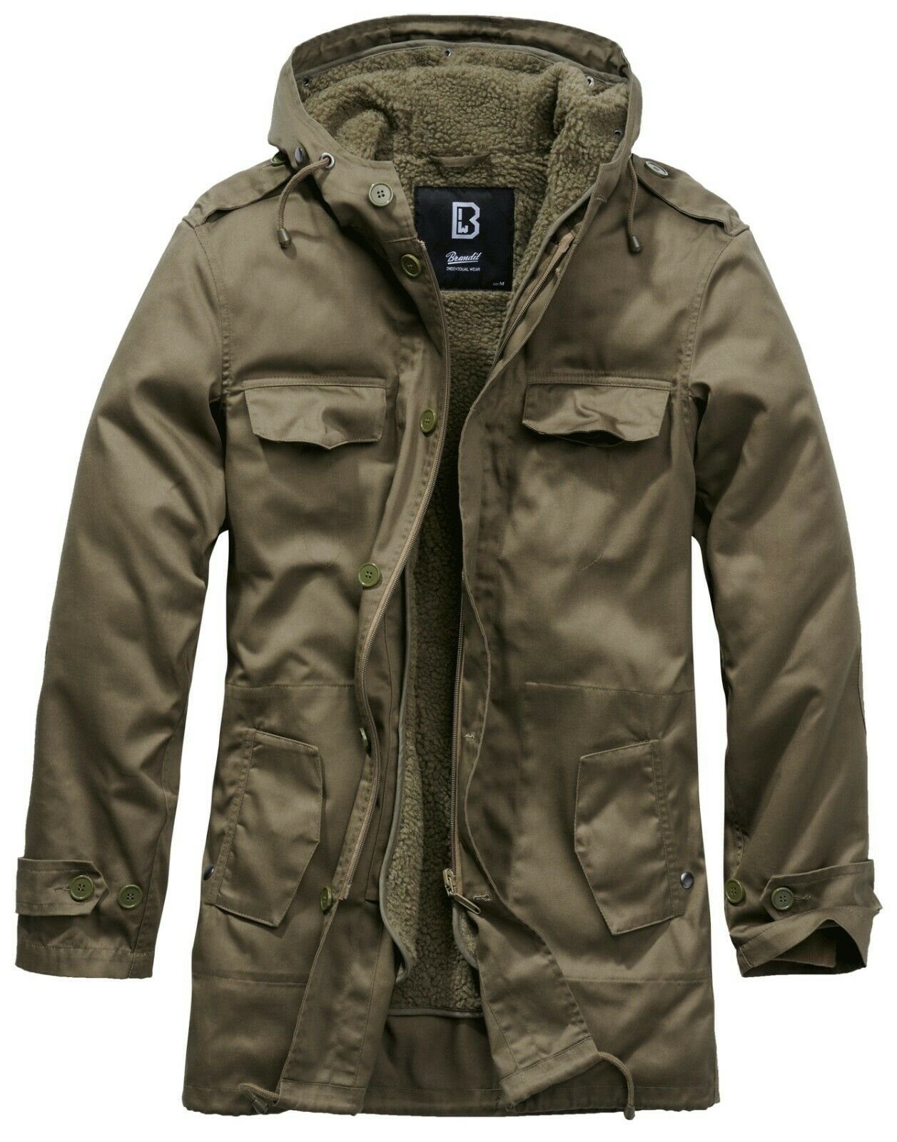Brandit Parka Herren Winter Jacke BW Bundeswehr Parka Armee Mantel Feldjack günstig online kaufen