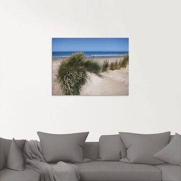 Artland Glasbild wellige Dünenlandschaft, Strand (1 St), in verschiedenen Größen