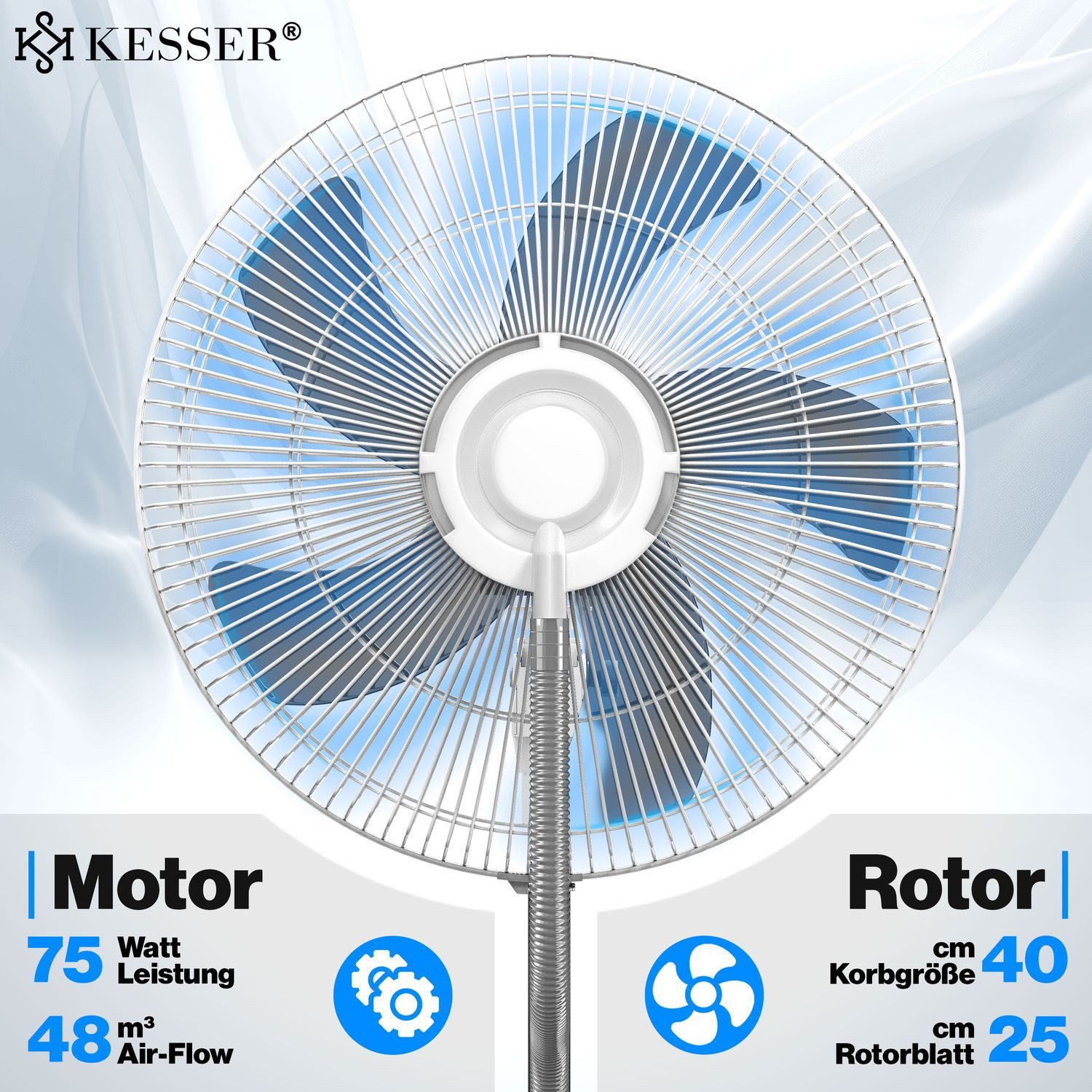 KESSER Standventilator, Stand-Ventilator Frosty mit Wasser Ultraschall-Sprü günstig online kaufen