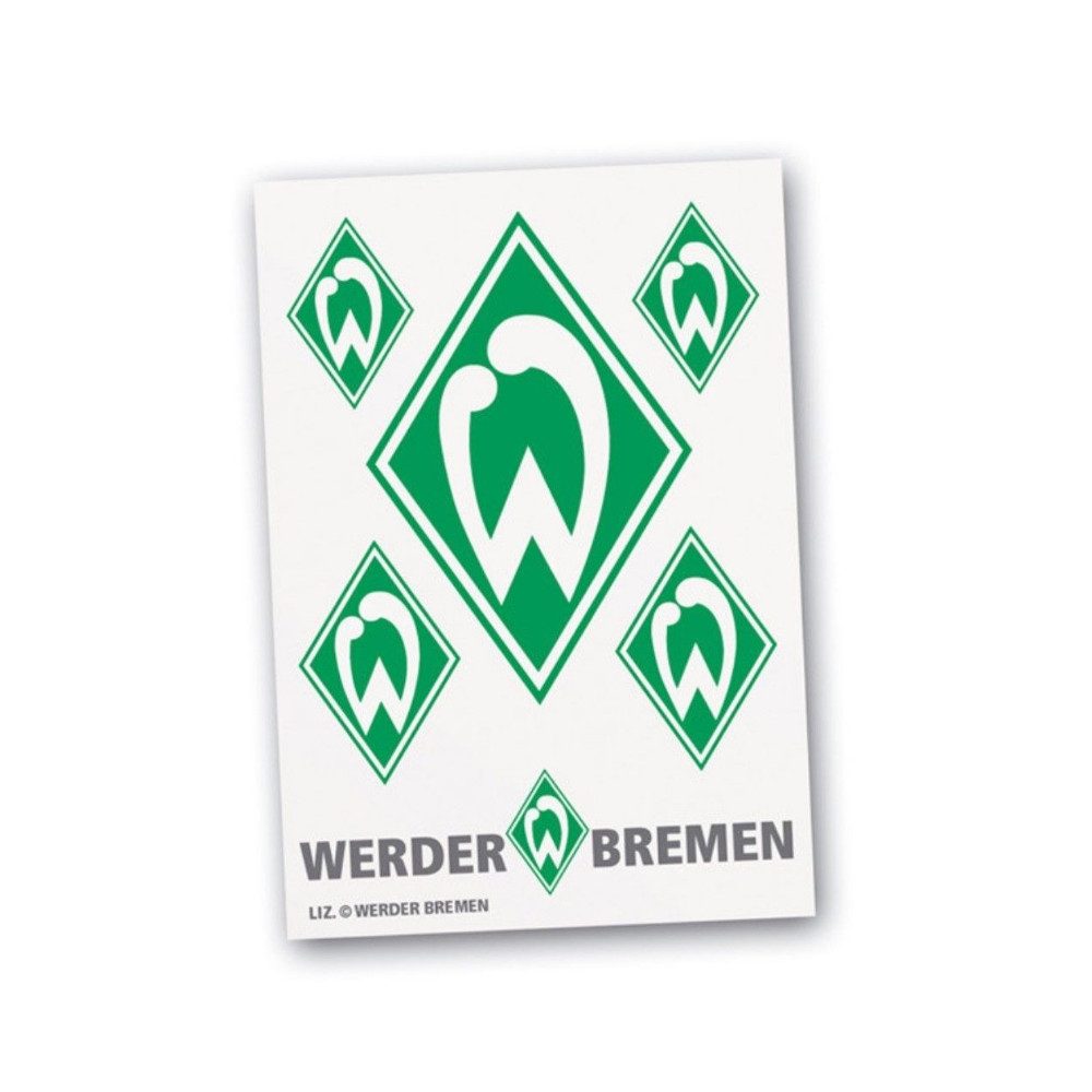 Werder Bremen Aufkleber SV Werder Bremen Aufkleber Raute 6tlg., außen
