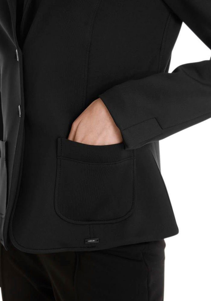 Marc Cain Damenmode Premium elastisch mit Essential" Kurzblazer aufgesetzten "Collection Taschen, Blazer