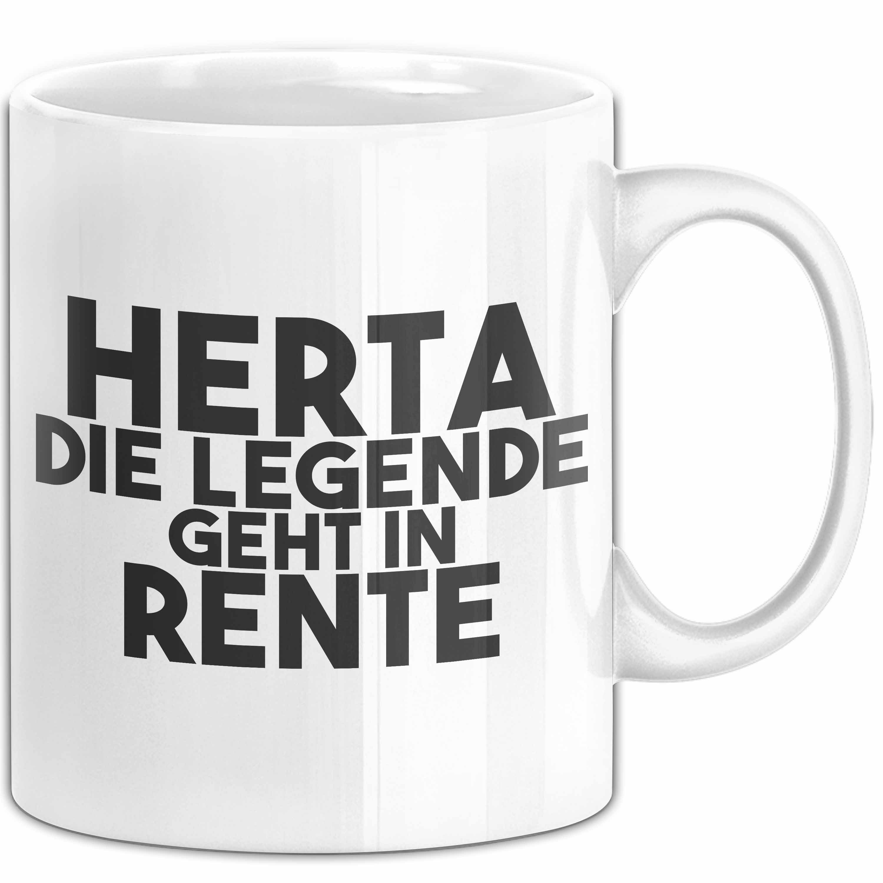 Trendation Tasse Herta Tasse Herta – Die Legende Geht In Rente Geschenk, Keramik