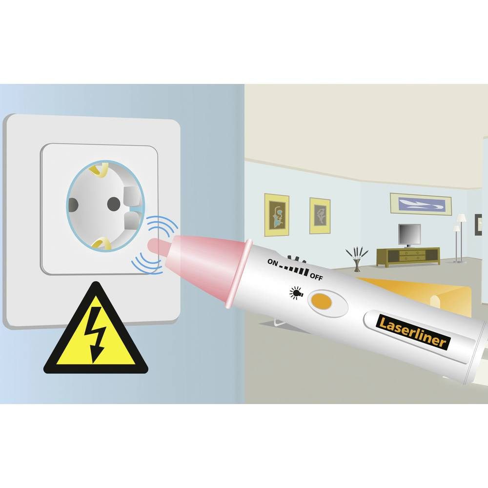 LASERLINER Spannungsprüfer Kontaktloser Spannungstester mit einstellbarer 083.008A
