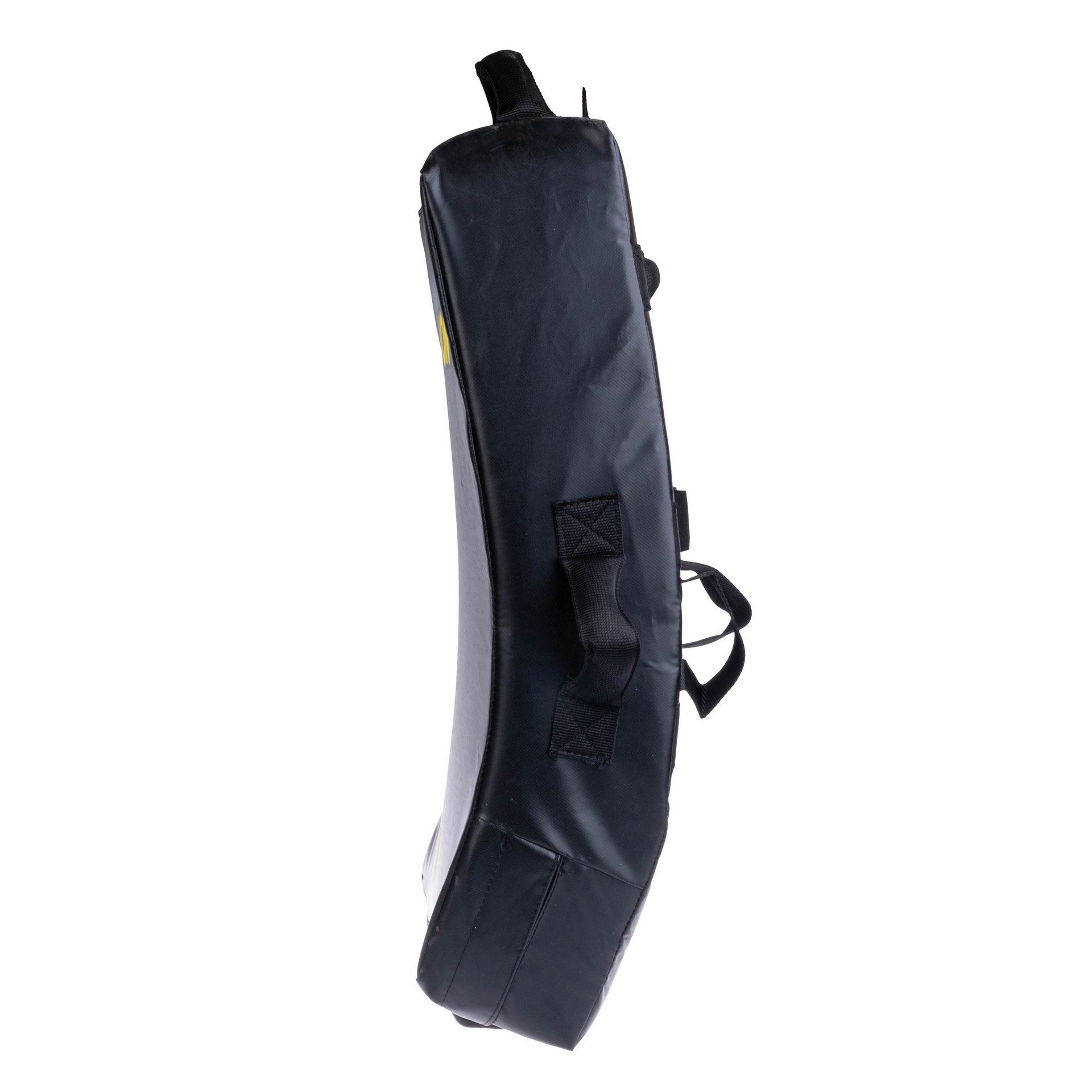 KWON Schlagpolster Schlagkissen Multi-Grip gebogen mit 9 Griffe Kickboxen Thaiboxen MMA, 75x15x35 cm, Griffe umlaufend und hinten