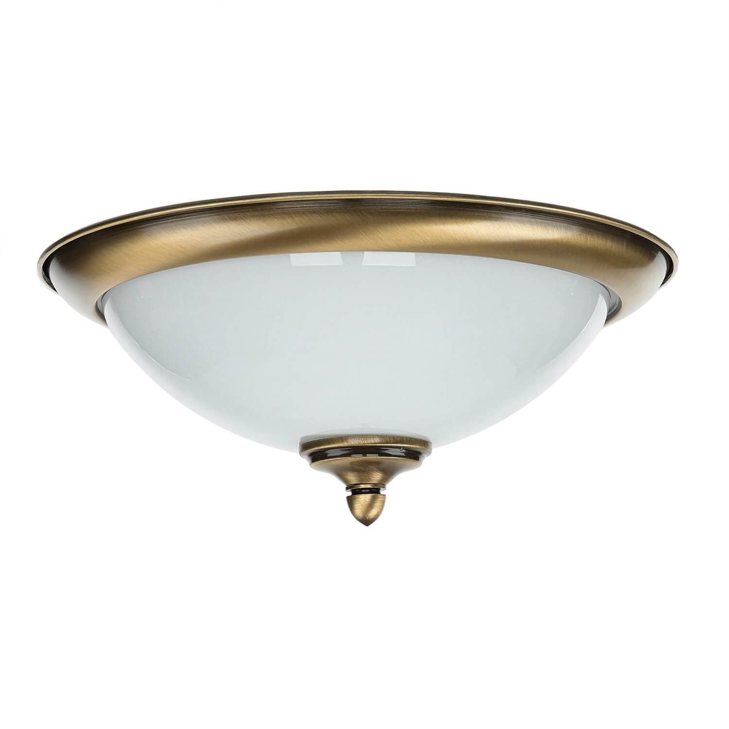 Licht-Erlebnisse Deckenleuchte KELSEY, ohne Leuchtmittel, Rund Ø 31 cm blendarm Metall Glas Jugendstil Flur Wohnzimmer