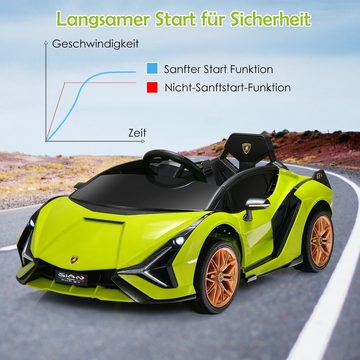 COSTWAY Elektro-Kinderauto 12V Lamborghini, 3-5km/h