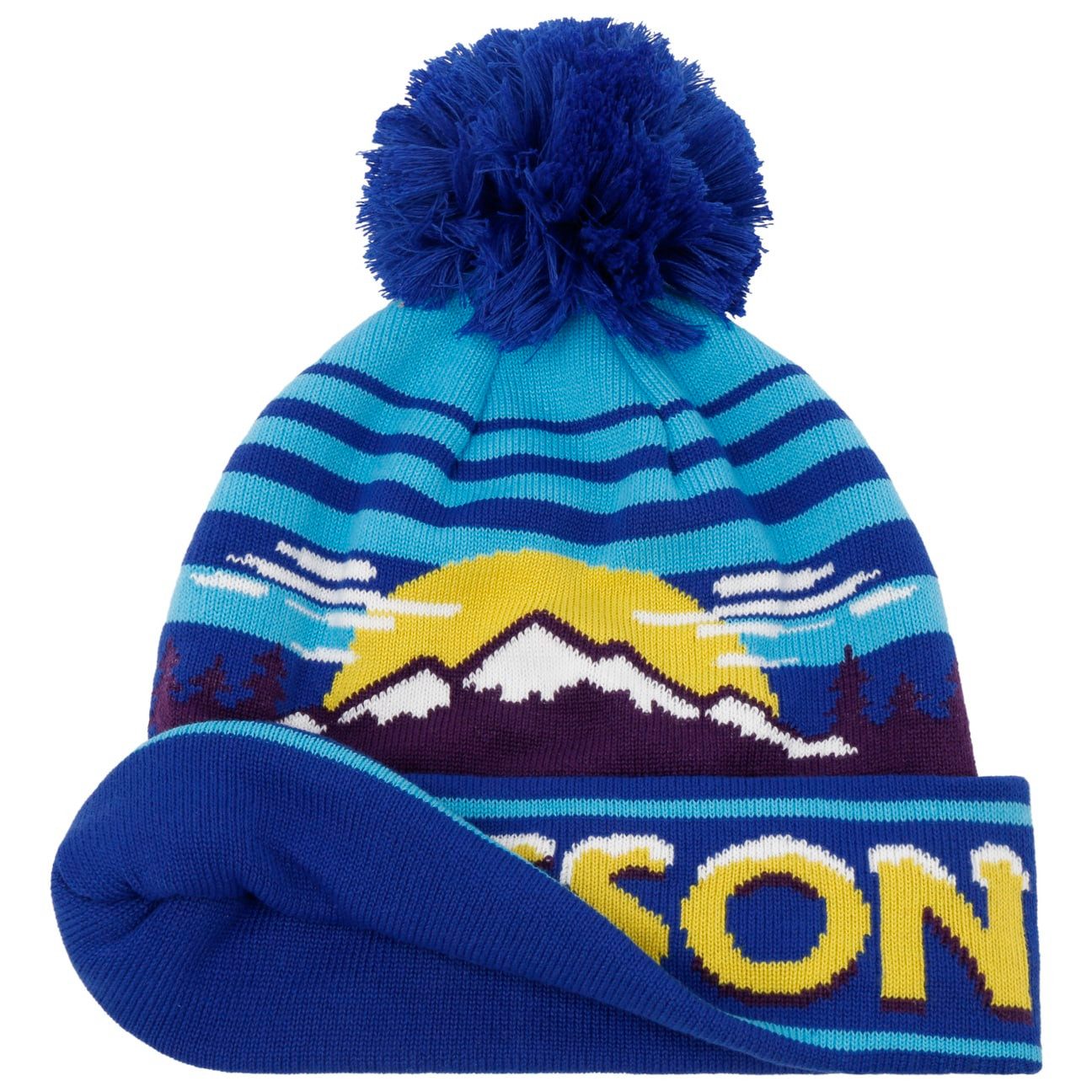 Stetson Bommelmütze (1-St) Strickmütze mit Umschlag