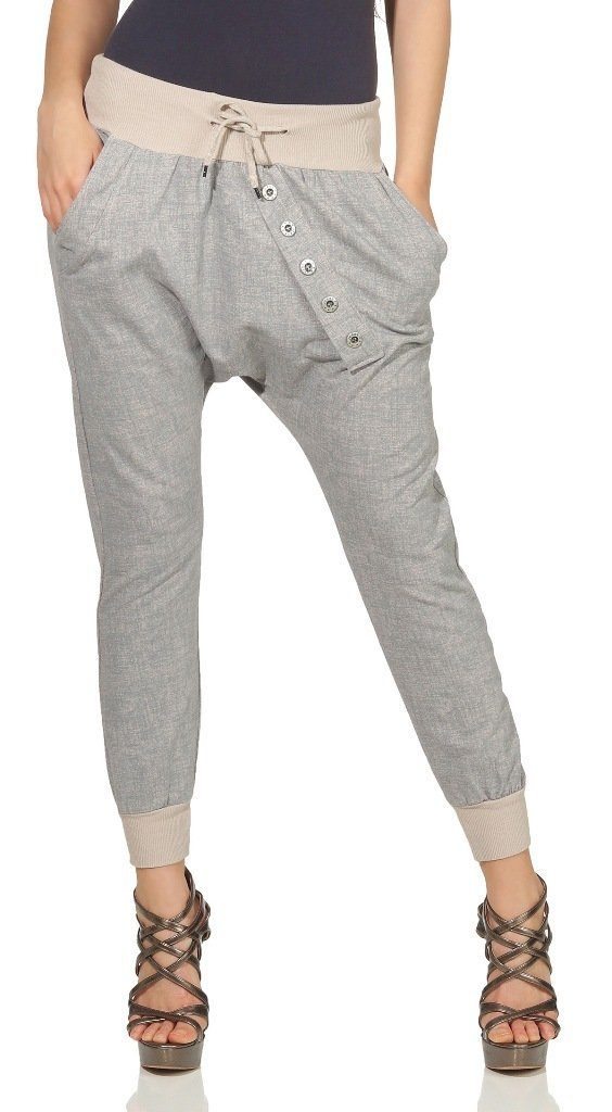 Mississhop Boyfriend-Hose Sweatpants Jogginghose Baumwolle Freizeithose Boyfriendhose M.131