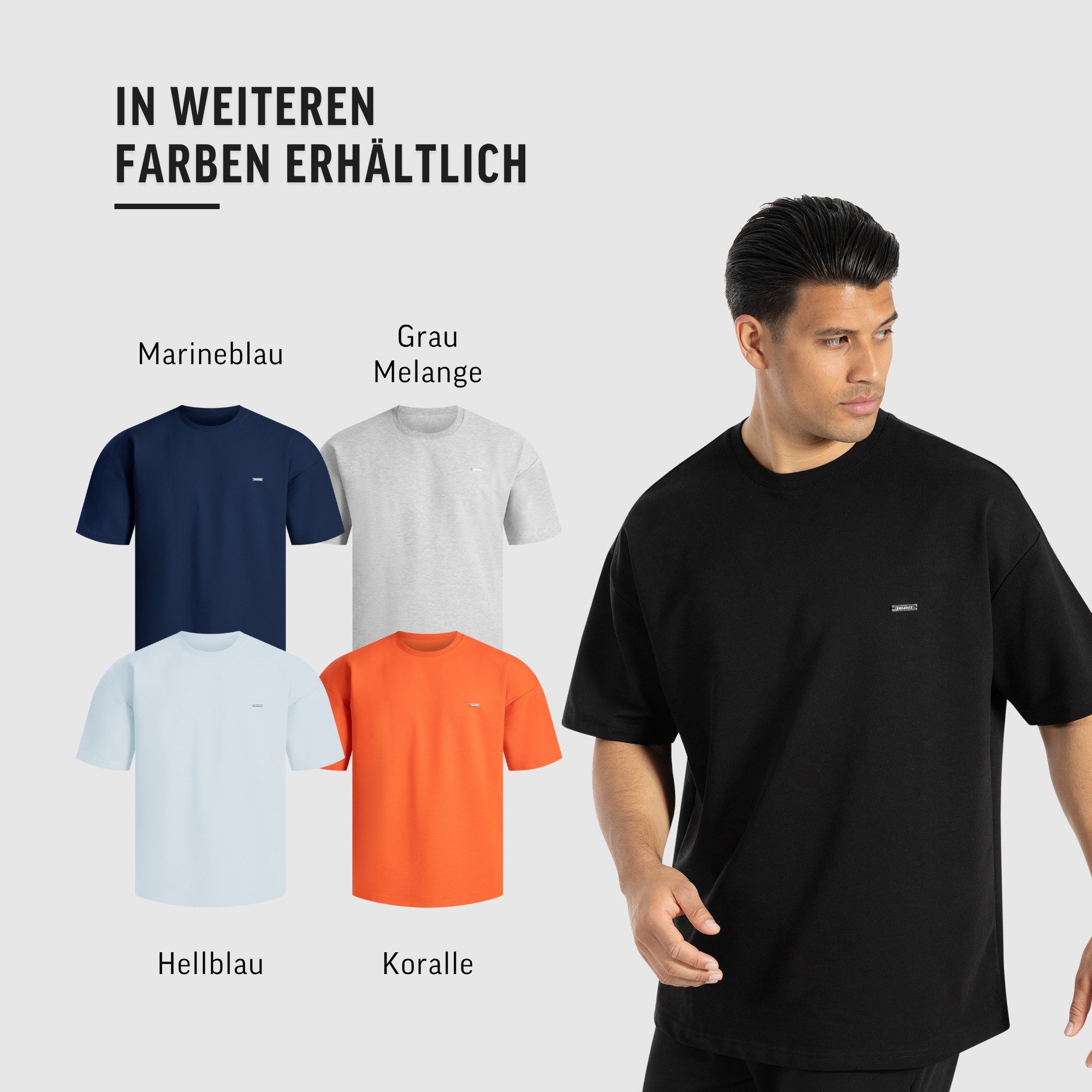 T-Shirt Thiago, locker geschnittenes Kurzarm Shirt, Oversize Oberteil