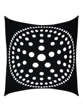 Wandteppich Segel Spandex "Mandala Dots" Schwarz, 3x3m, PSYWORK