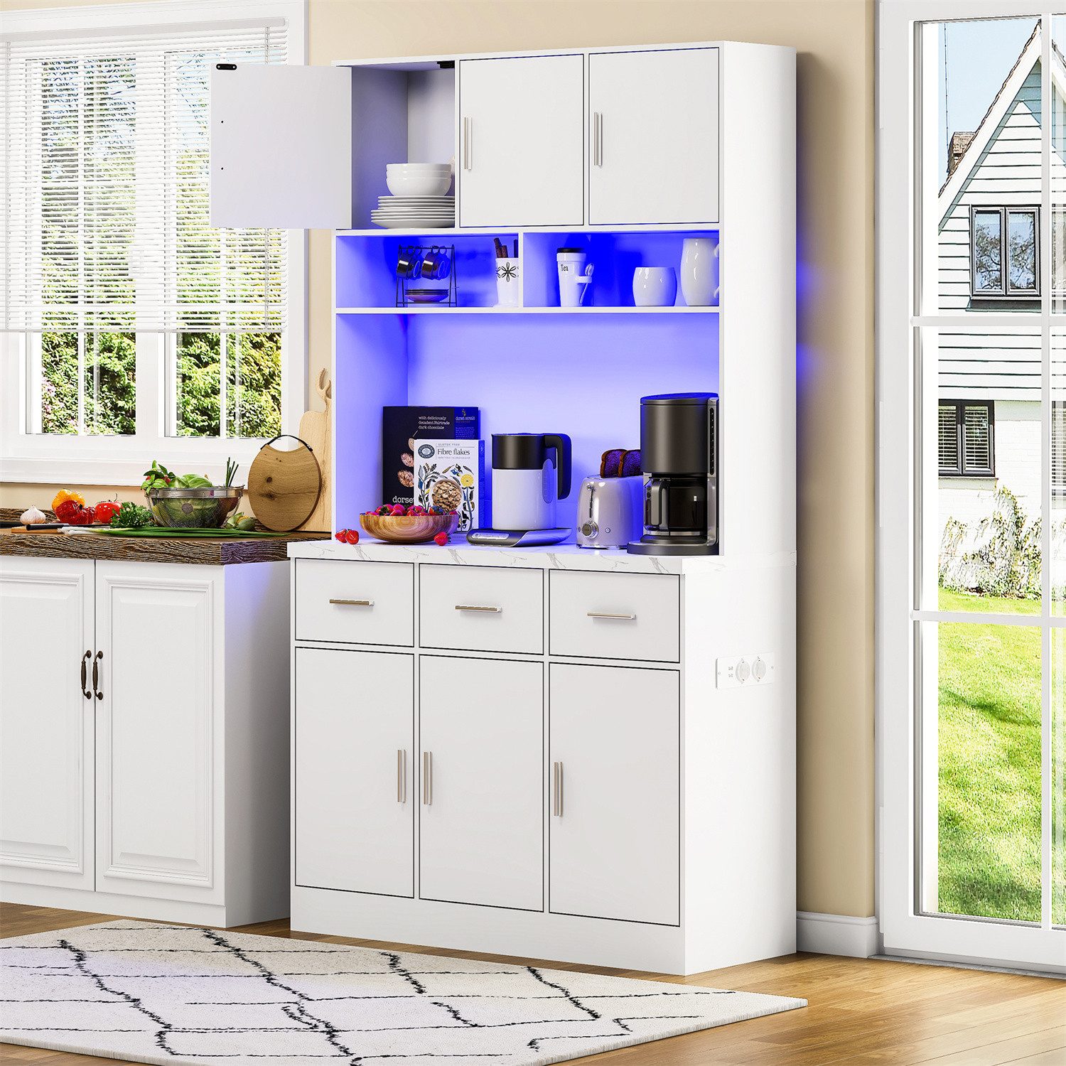 autolock Hochschrank Hochschrank mit LED-Beleuchtung,Buffet für günstig online kaufen