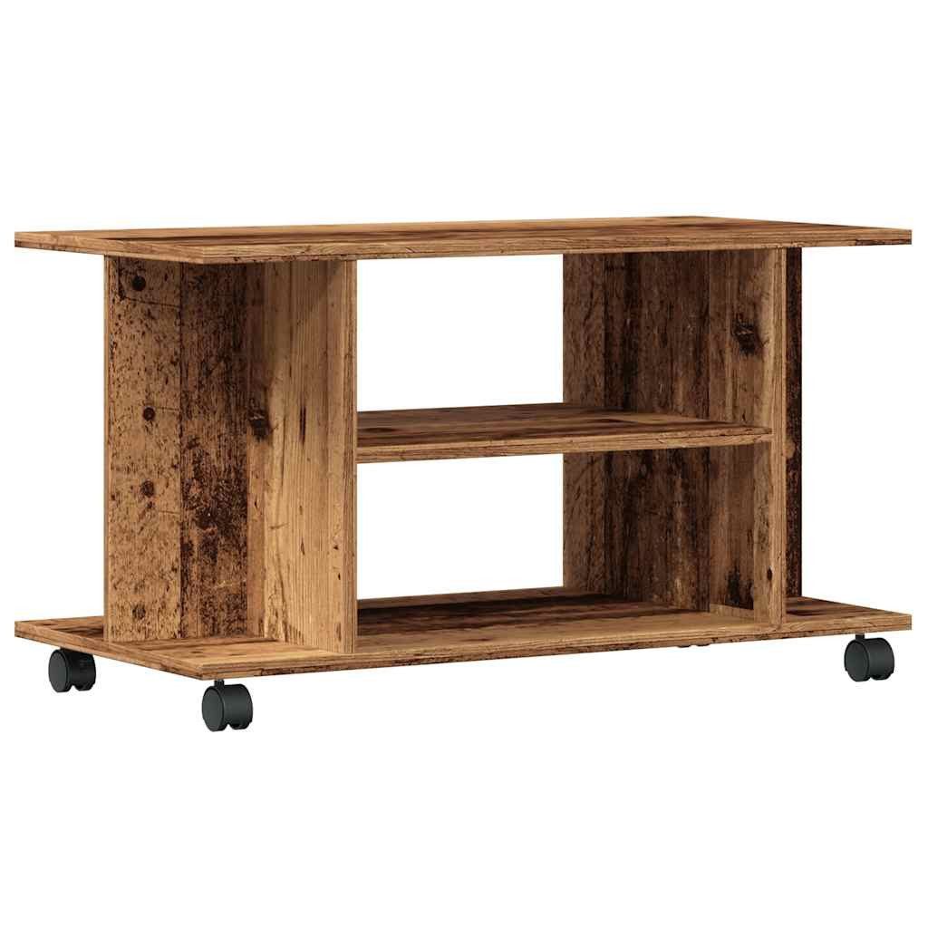 vidaXL TV-Schrank TV-Regal mit Rollen Altholz-Optik günstig online kaufen
