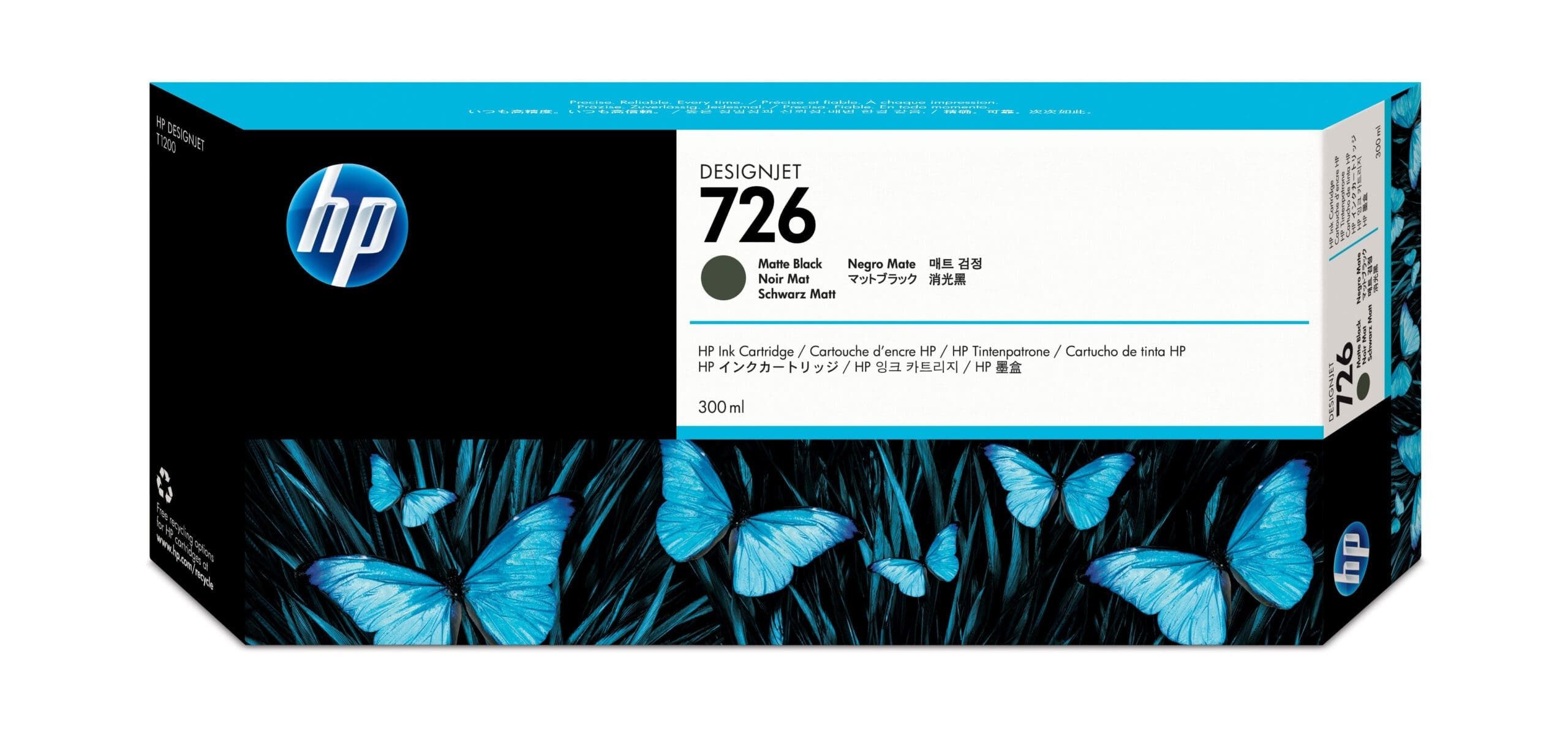 HP HP 726 Mattschwarz DesignJet Druckerpatrone, 300 m Tintenpatrone