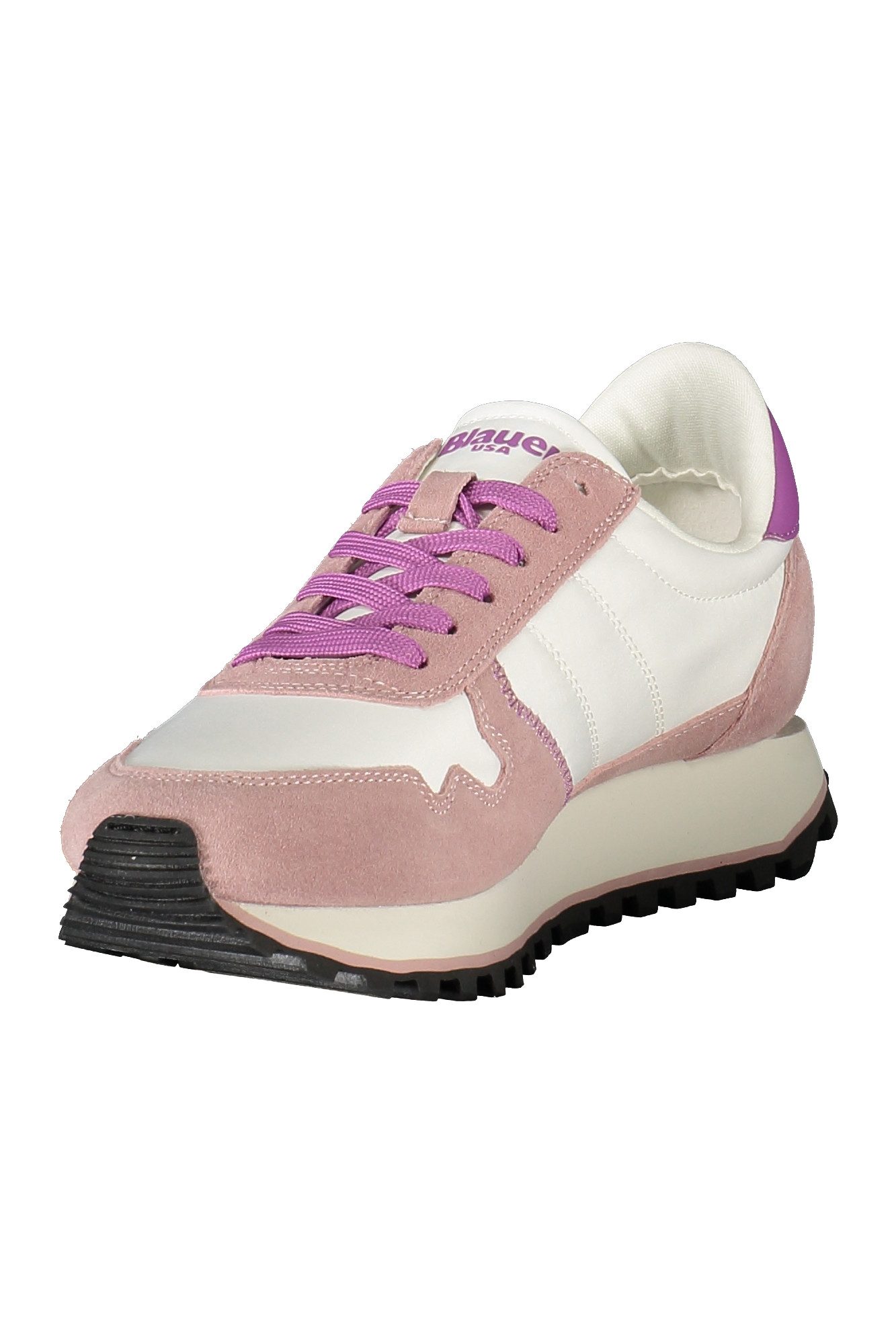 Blauer Sneaker Damen Sportschuh Weiß mit Schnürsenkeln &