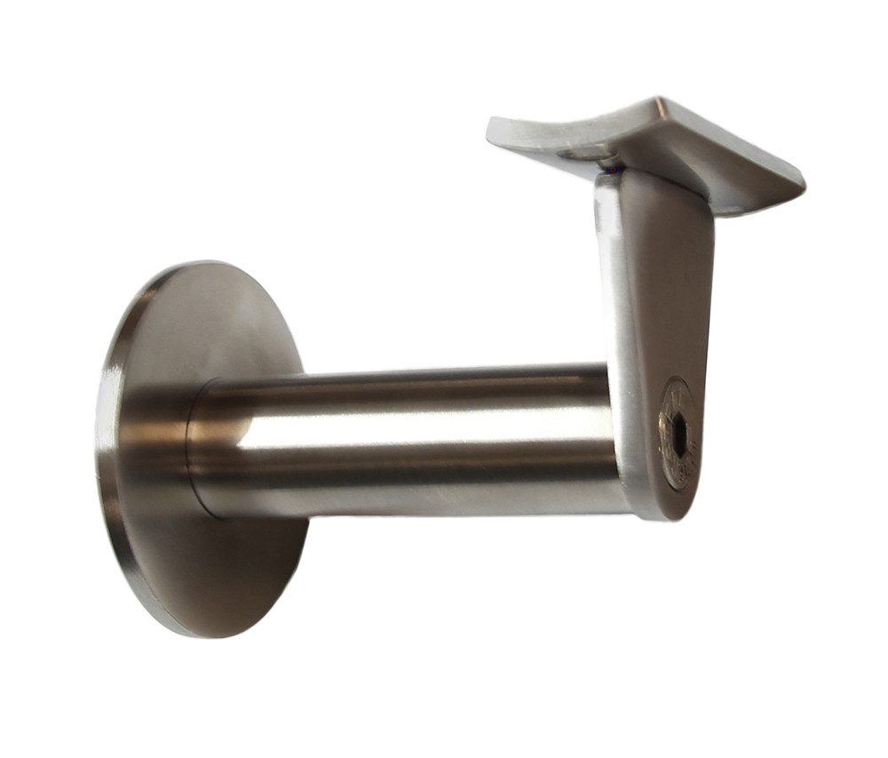 Thumbnail - Brüstungsgeländer Edelstahl Handlaufhalter HLH 0030 gewölbte Auflage 2 Teilig, Gewölbter Handlaufhalter, 2-tlg., Komlett...