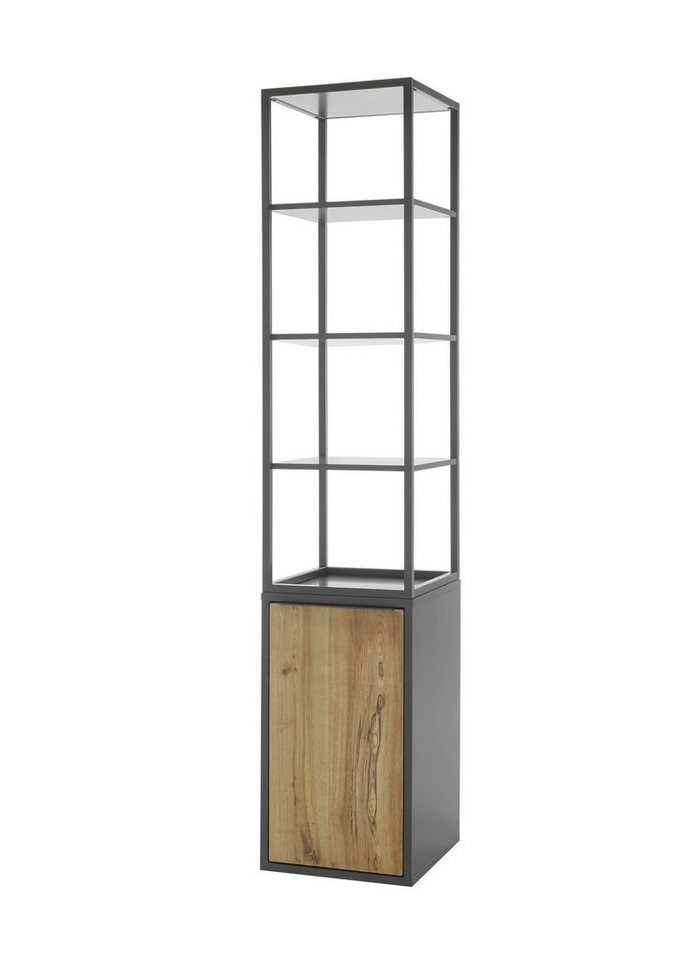 möbelando Stauraumschrank ASMARA (BxHxT: 40x197x40 cm) aus  Holzwerkstoff,Metall in holzfarben