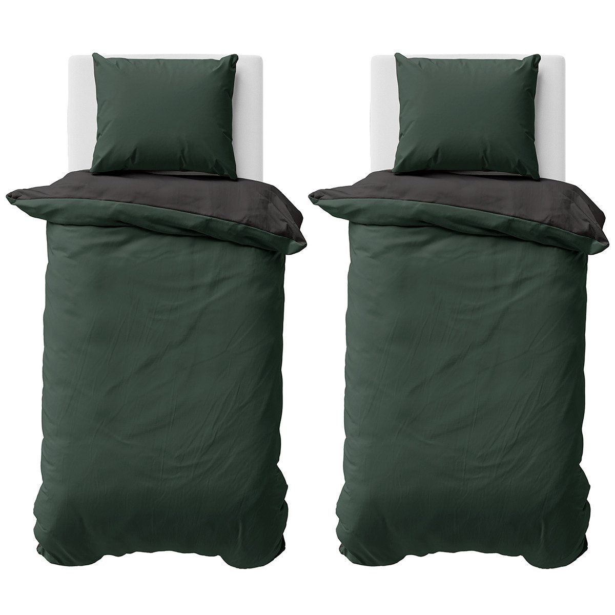 Visaggio Bettwäsche Baumwolle Feinbiber Winter Bettbezug 135x200, 155x220, Feinbiber, 4 teilig, Feinbiber Winterbettwäsche mit Wendeseite, Unifarben