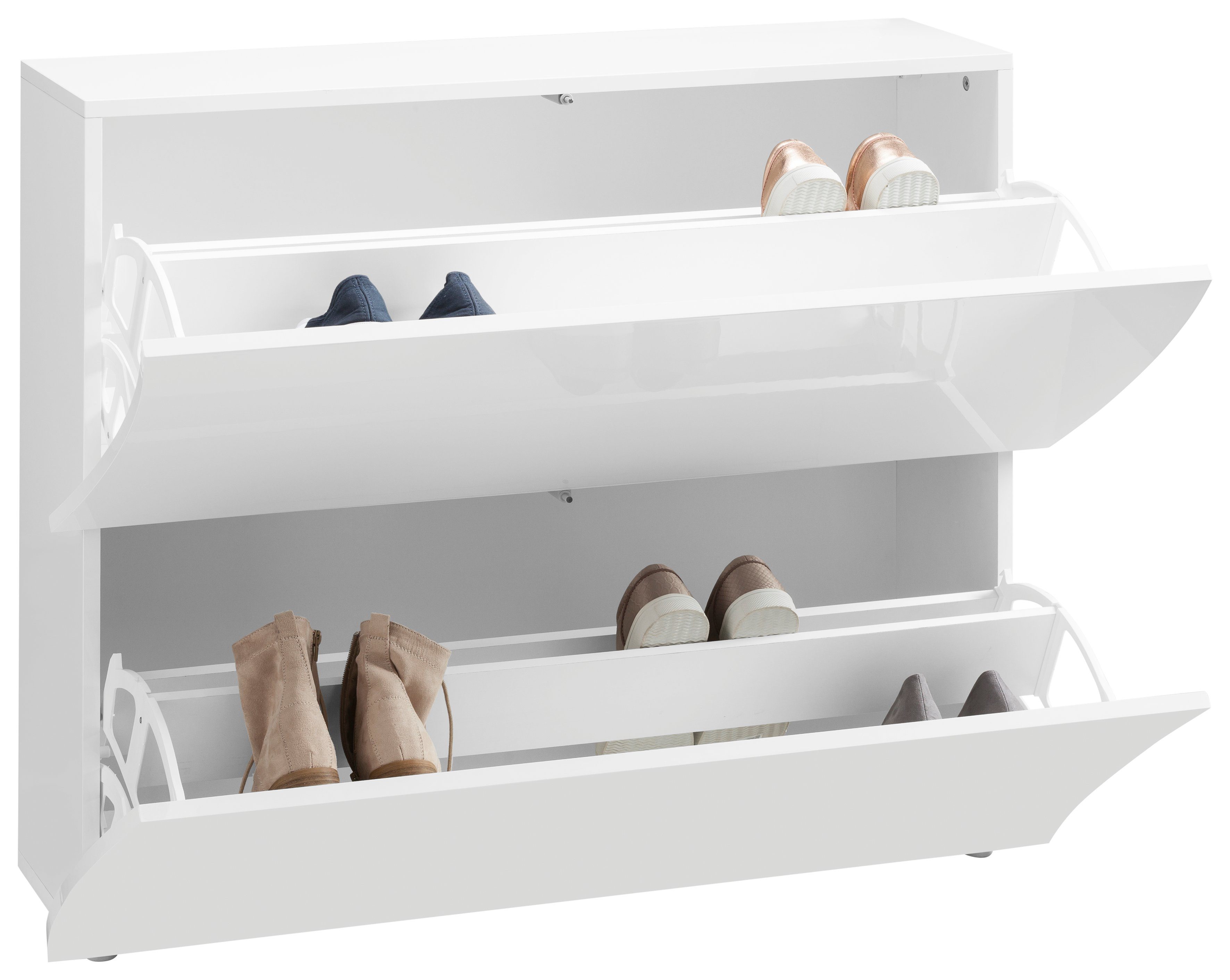 Home affaire Schuhschrank Schuhschrank mit Klappen / Schuhkommode, Höhe 81 cm