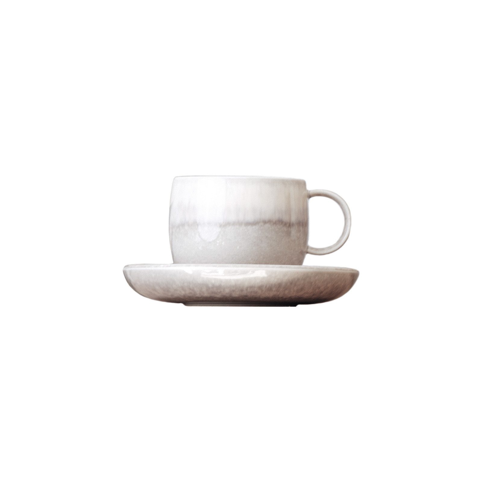 like. by Villeroy & Boch Tasse Perlemor Sand Kaffeetasse mit Untertasse 190 ml, Porzellan