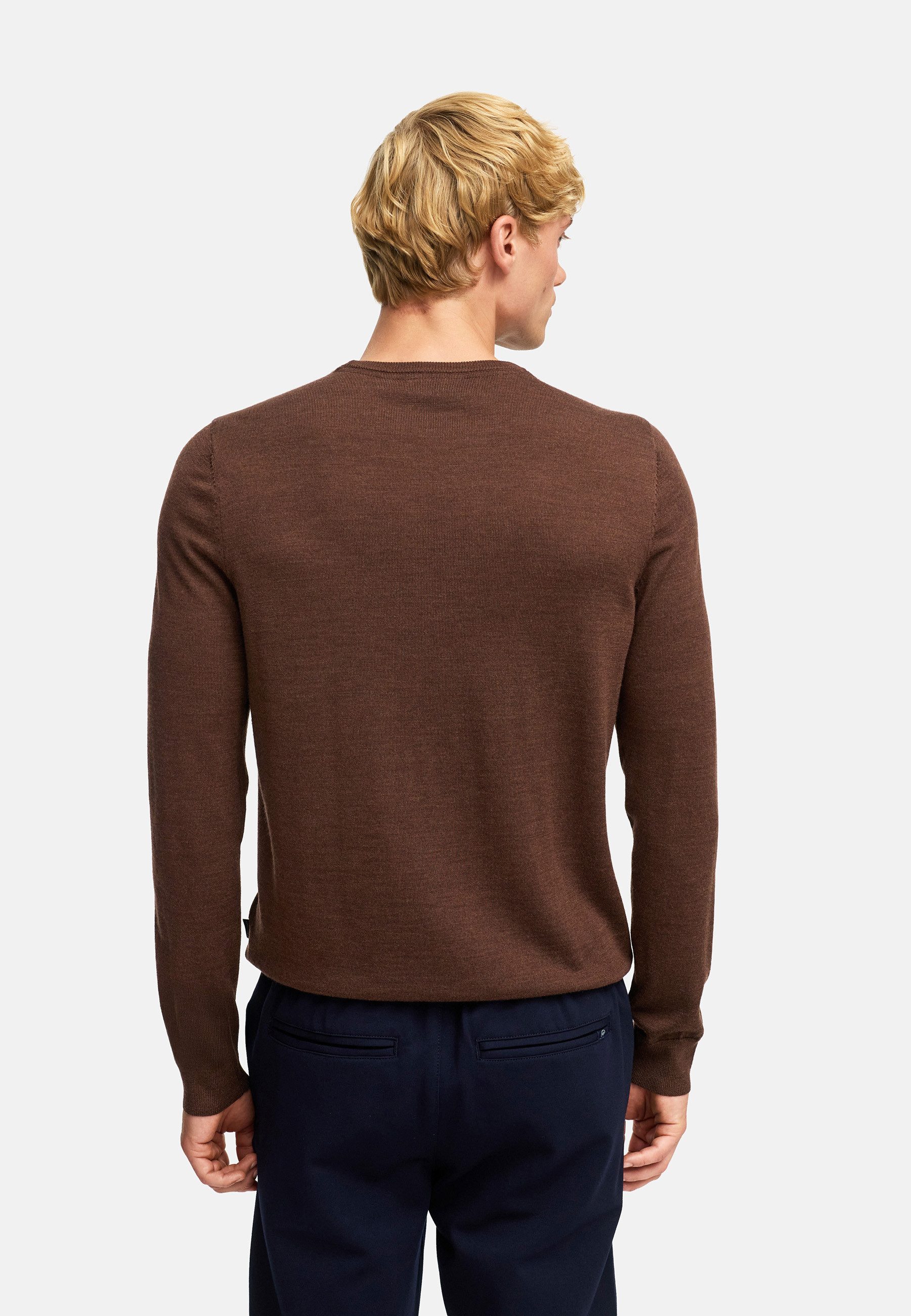 Kronstadt Strickpullover Herren KSJohannes Strickpullover Herrenpullover aus 100% Merinowolle mit Rundhalsausschnitt