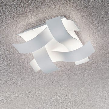 etc-shop LED Deckenleuchte, LED-Leuchtmittel fest verbaut, Warmweiß, Deckenlampe Deckenleuchte Wohnzimmerlampe dimmbar Design weiß matt LED