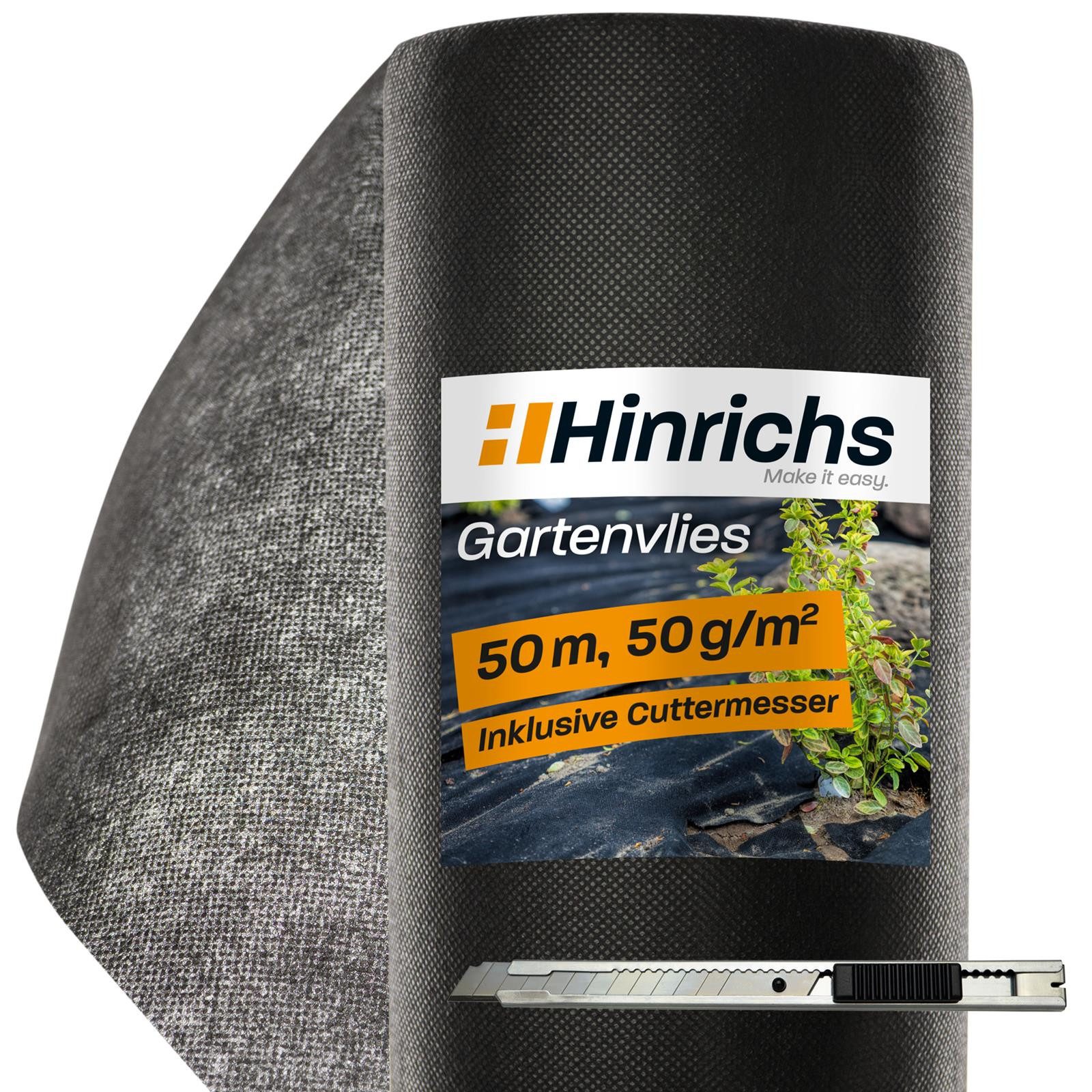 Hinrichs Unkrautvlies Hinrichs 50m Gartenvlies Unkrautvlies Wasserdurchlässig 50m