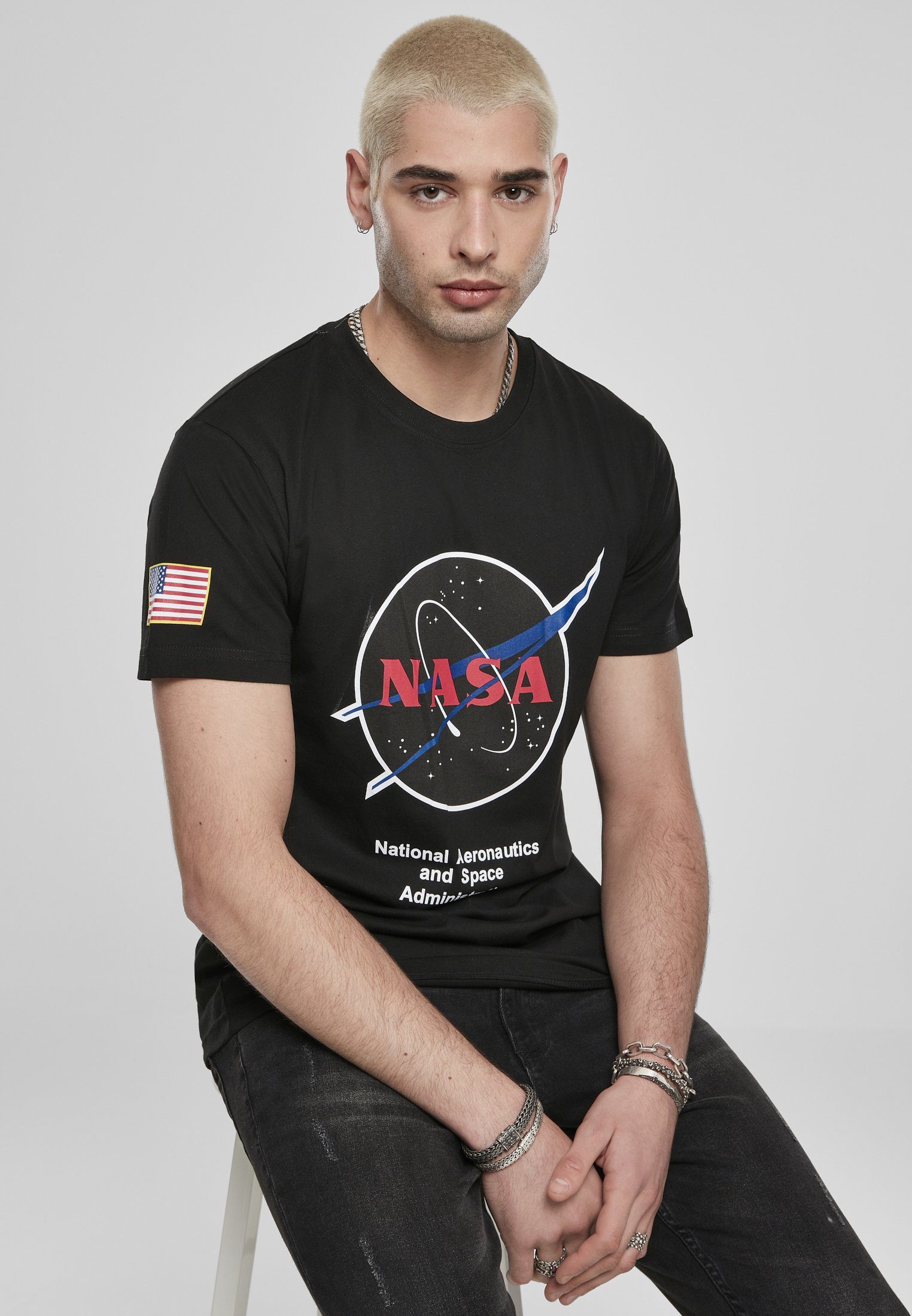 T-Shirt Insignia (1-tlg) Tee NASA MisterTee Retro Herren Logo