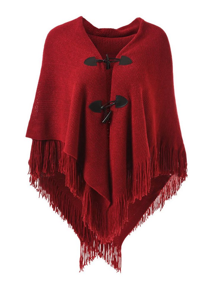 Autrucker Poncho Damen Poncho Schal, Kuscheliges Oversize Cape mit offener Front (1-St) Weicher Schulterumhang für Herbst und Winter