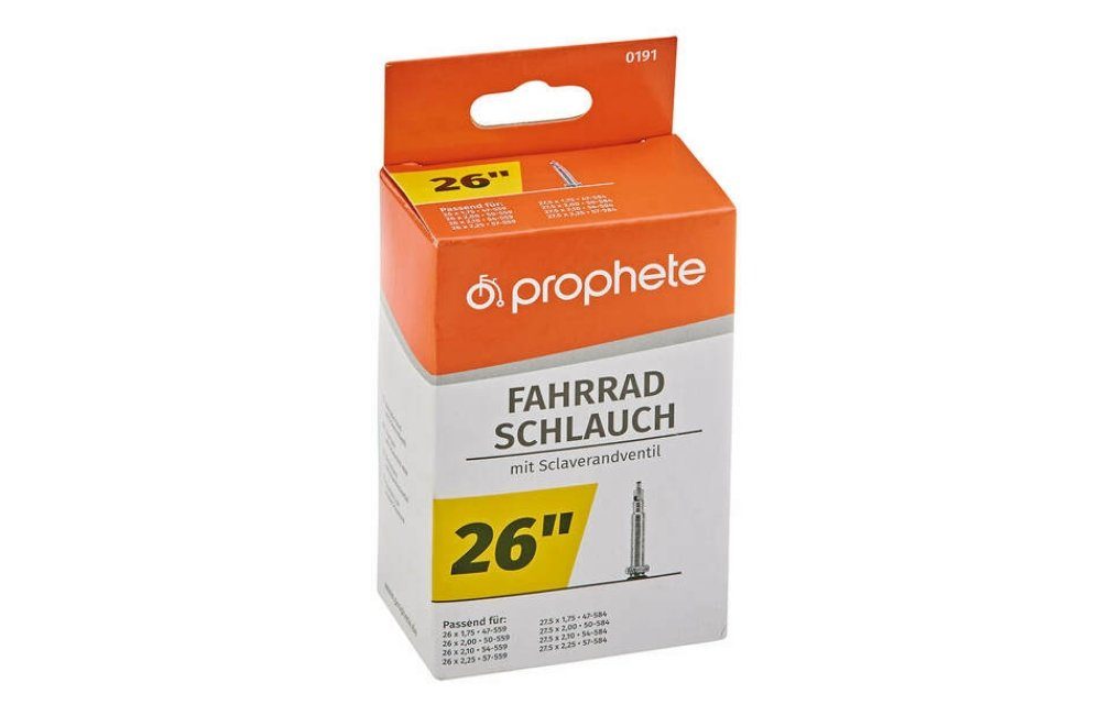 Prophete Fahrradschlauch Prophete Fahrradschlauch Ersatzschlauch 26x1,75-2,125 Sclaverven. 0191, (1-St)