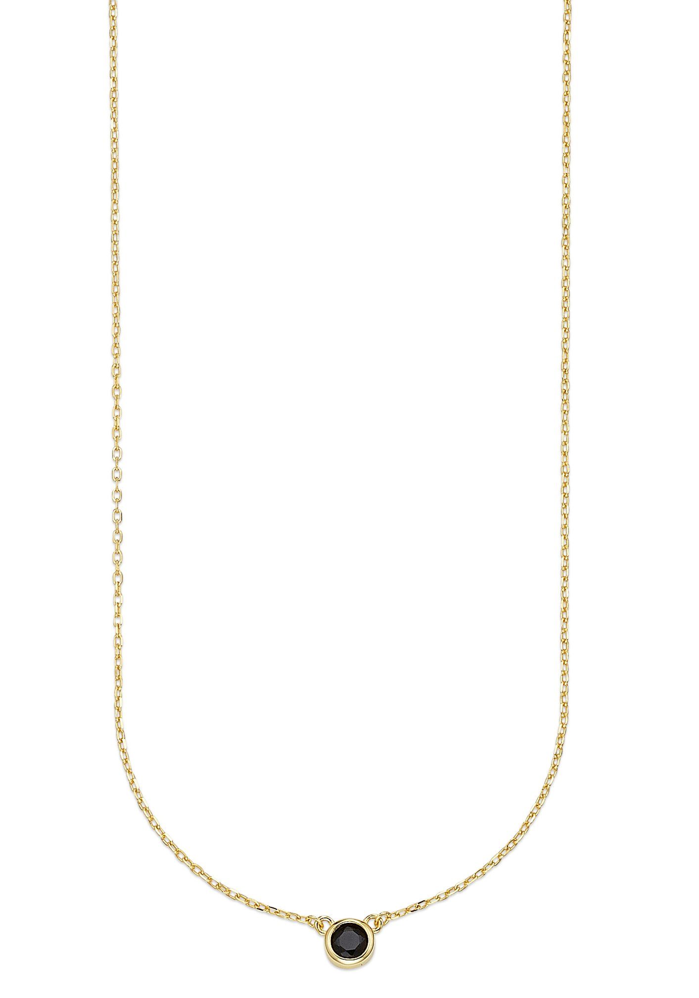 HECHTER PARIS Kette mit Anhänger Schmuck Geschenk Silber 925 Halsschmuck Halskette Ankerkette Solitär, mit Zirkonia (synth)