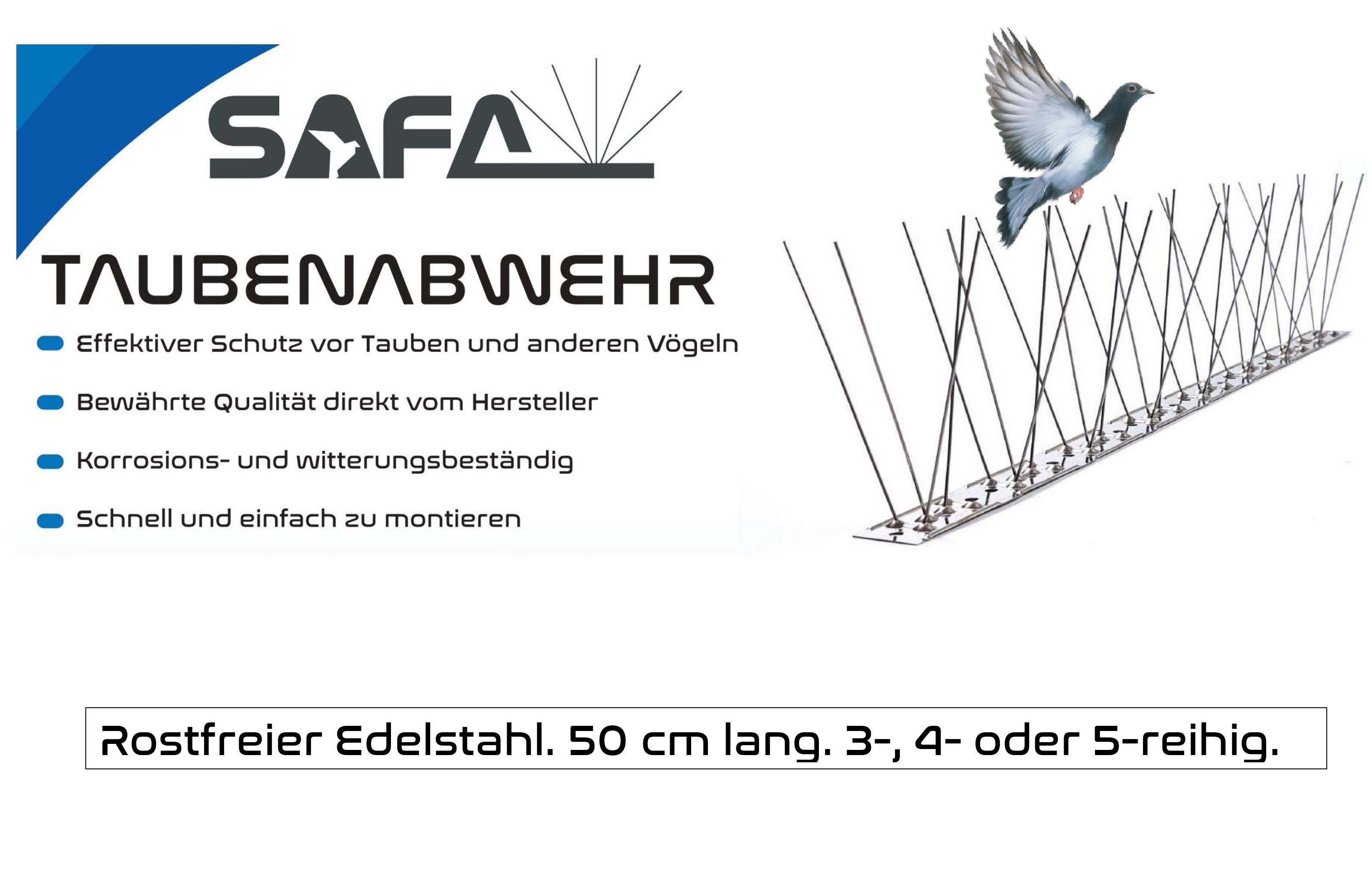 Taubenspikes Taubenabwehr aus rostfreiem Edelstahl 3/4/5-reihig