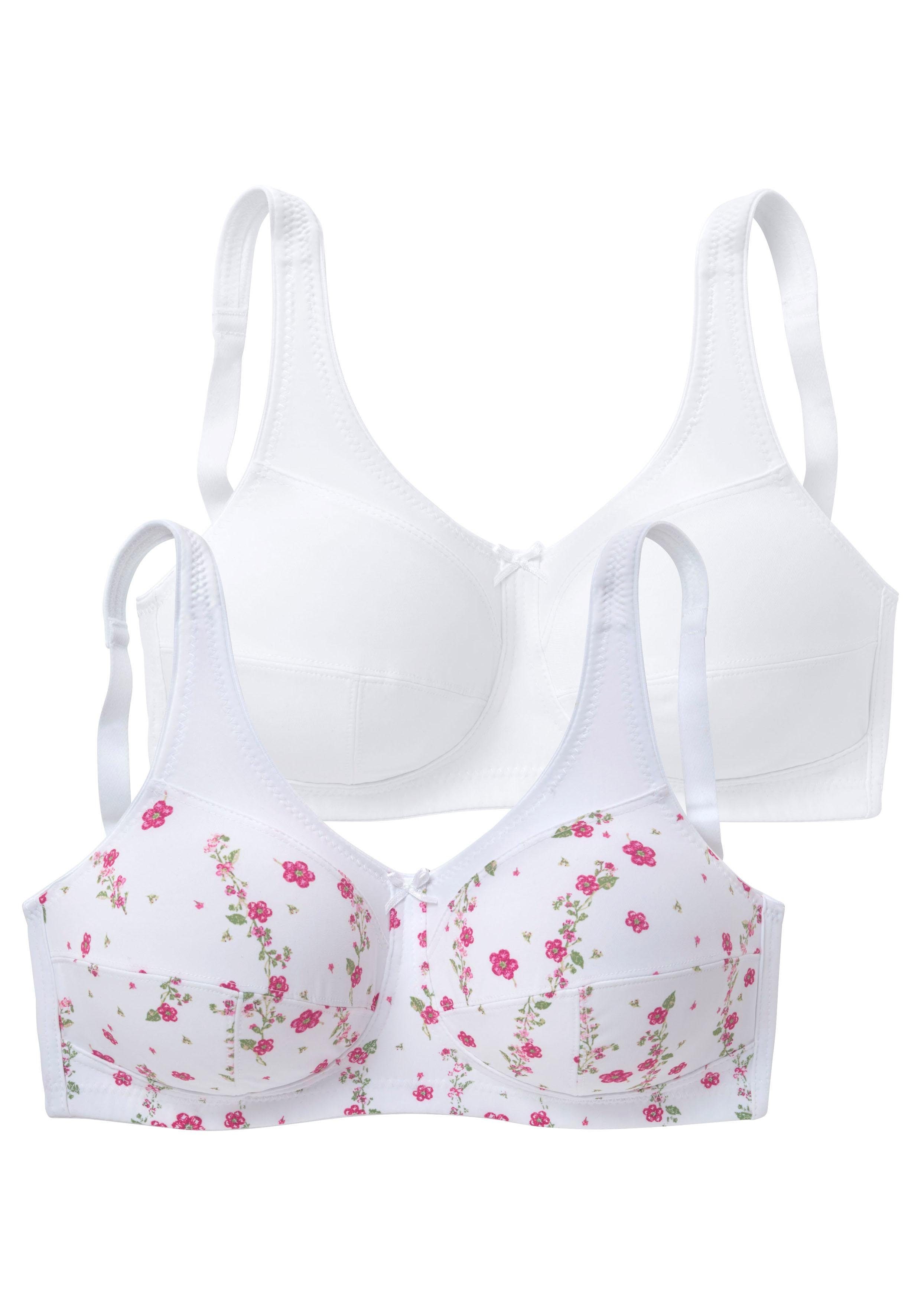 petite fleur by Lascana Entlastungs-BH (Packung, 2 Stück) ohne Bügel, mit breiteren Trägern– ideal für große Größen – Bild 2 von 5