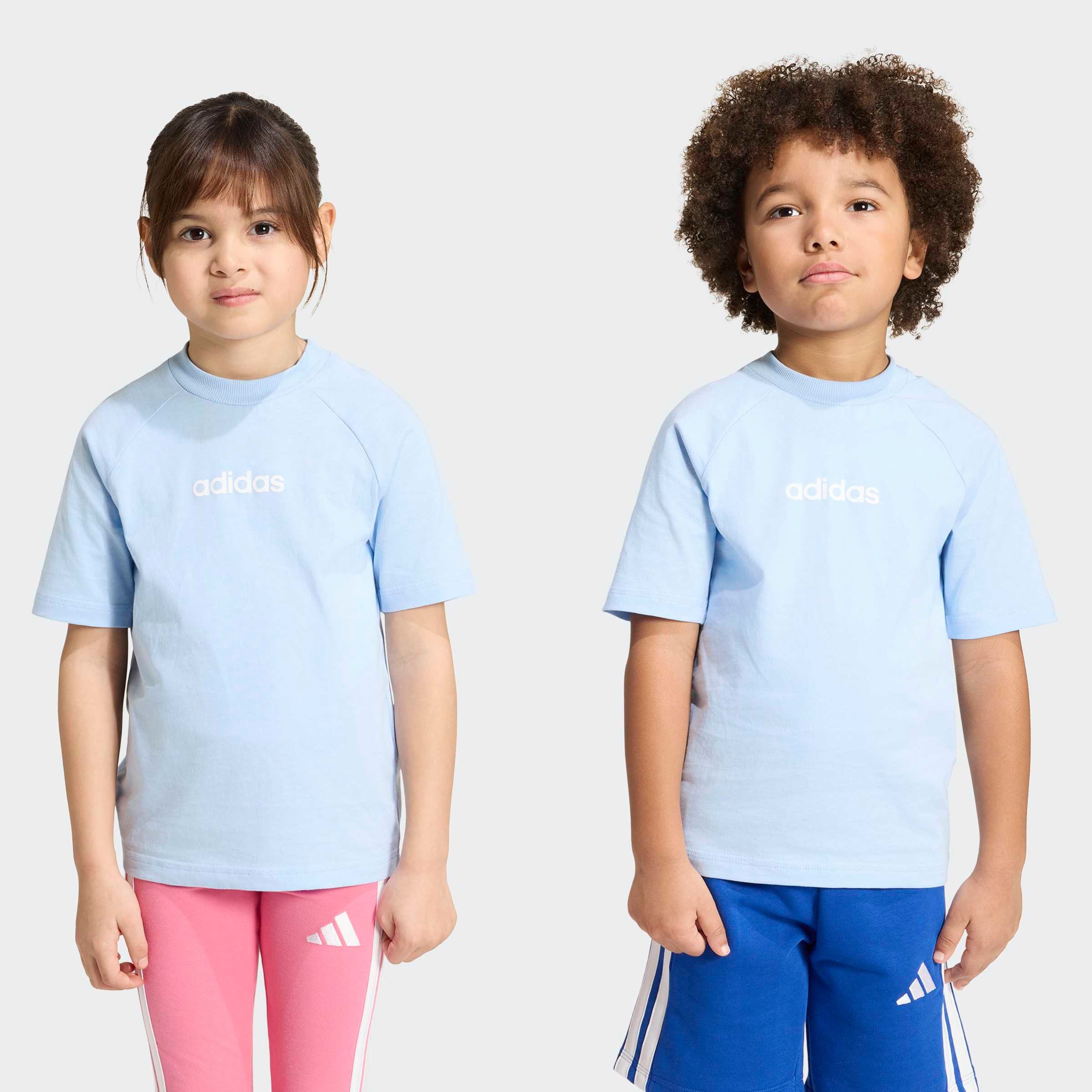 adidas Sportswear T-Shirt LK LIN TEE 160 für Kinder, Rundhalsausschnitt, ohne Verschluss, weiches Material