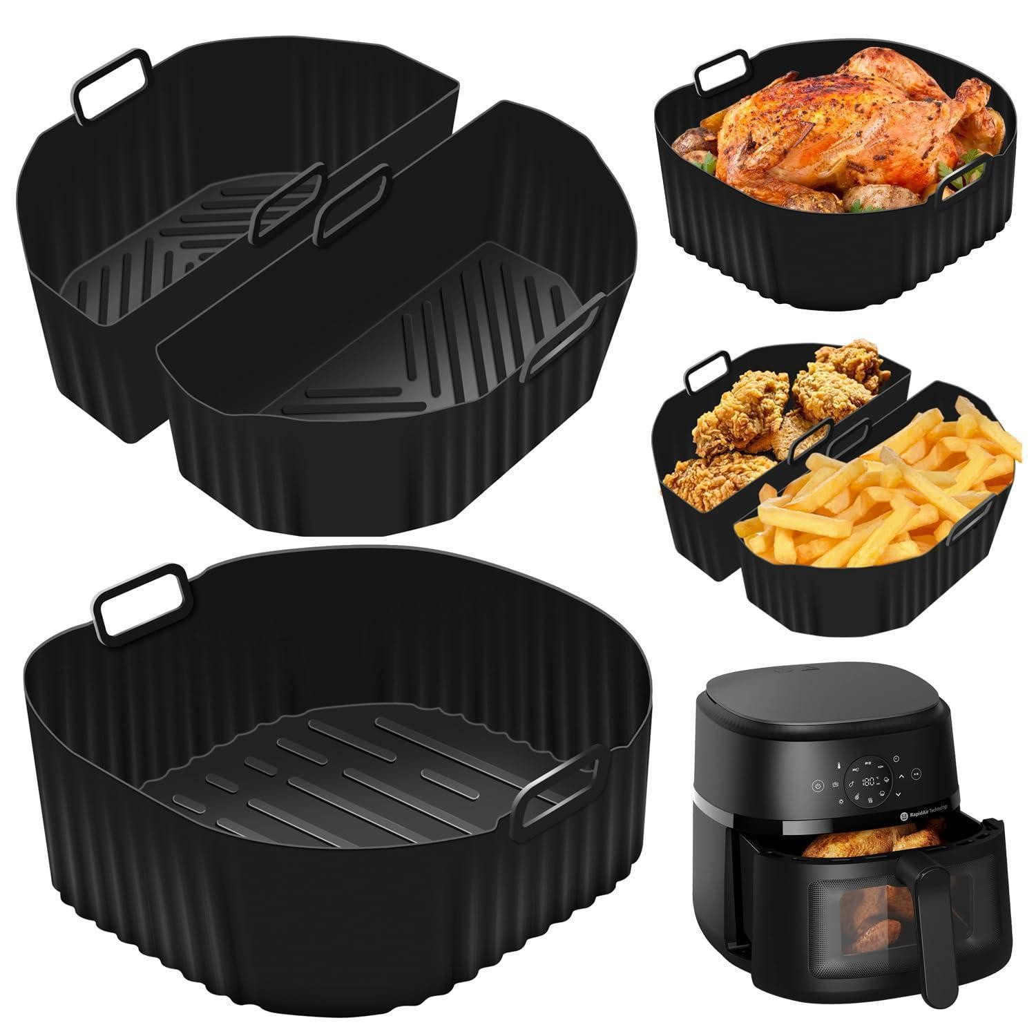 LuxusKollektion Kochbesteck-Set Airfryer Silikonform 3-teilig m. Griffen