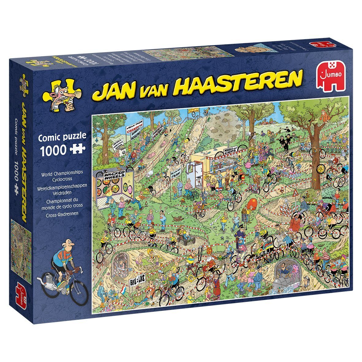 Jan van Haasteren Puzzle Jumbo 19174 Jan van Haasteren Cross-Radrennen 1000 Teile Puzzle, 1000 Puzzleteile, Made in Europe