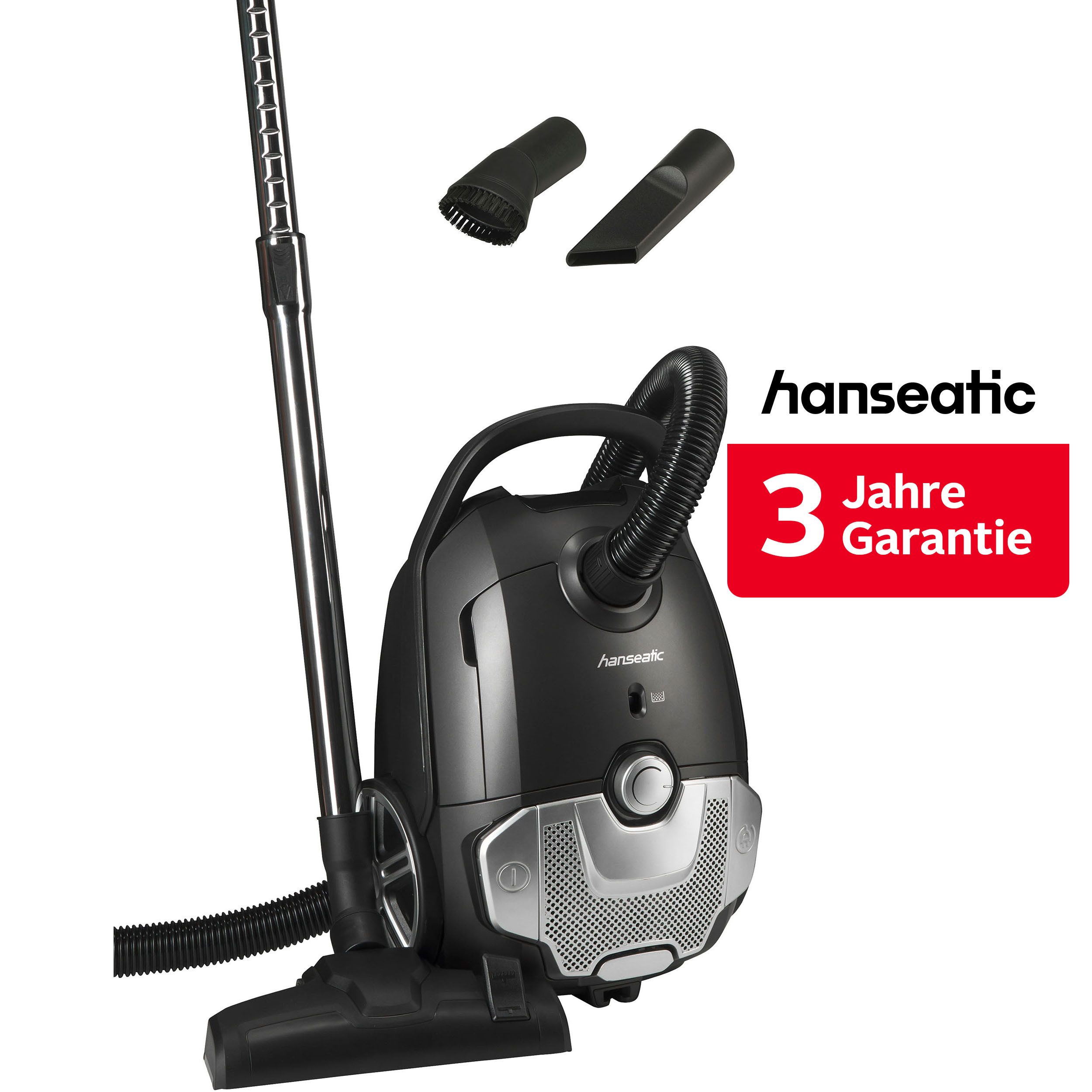 Hanseatic Bodenstaubsauger super silence, höhenverstellbares Saugrohr, 800 W, mit Beutel, inkl. 3 Jahre Herstellergarantie