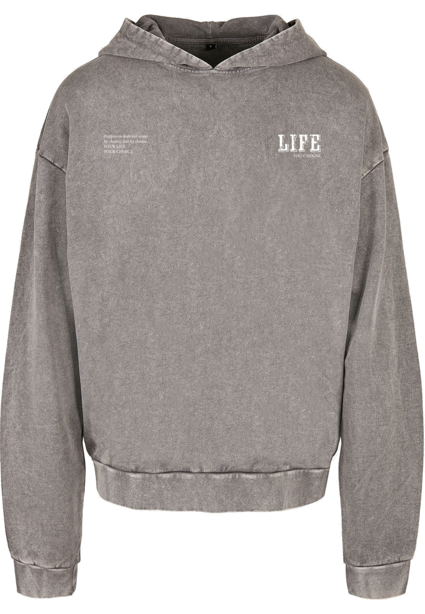 Kapuzensweatshirt Merchcode Life Acid Washed Oversized Hoodie