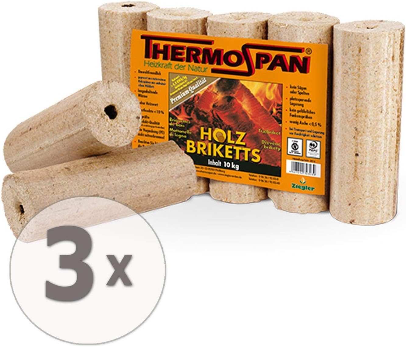 Thermospan Holzbriketts Thermospan Holzbrikett 3x10kg günstig online kaufen
