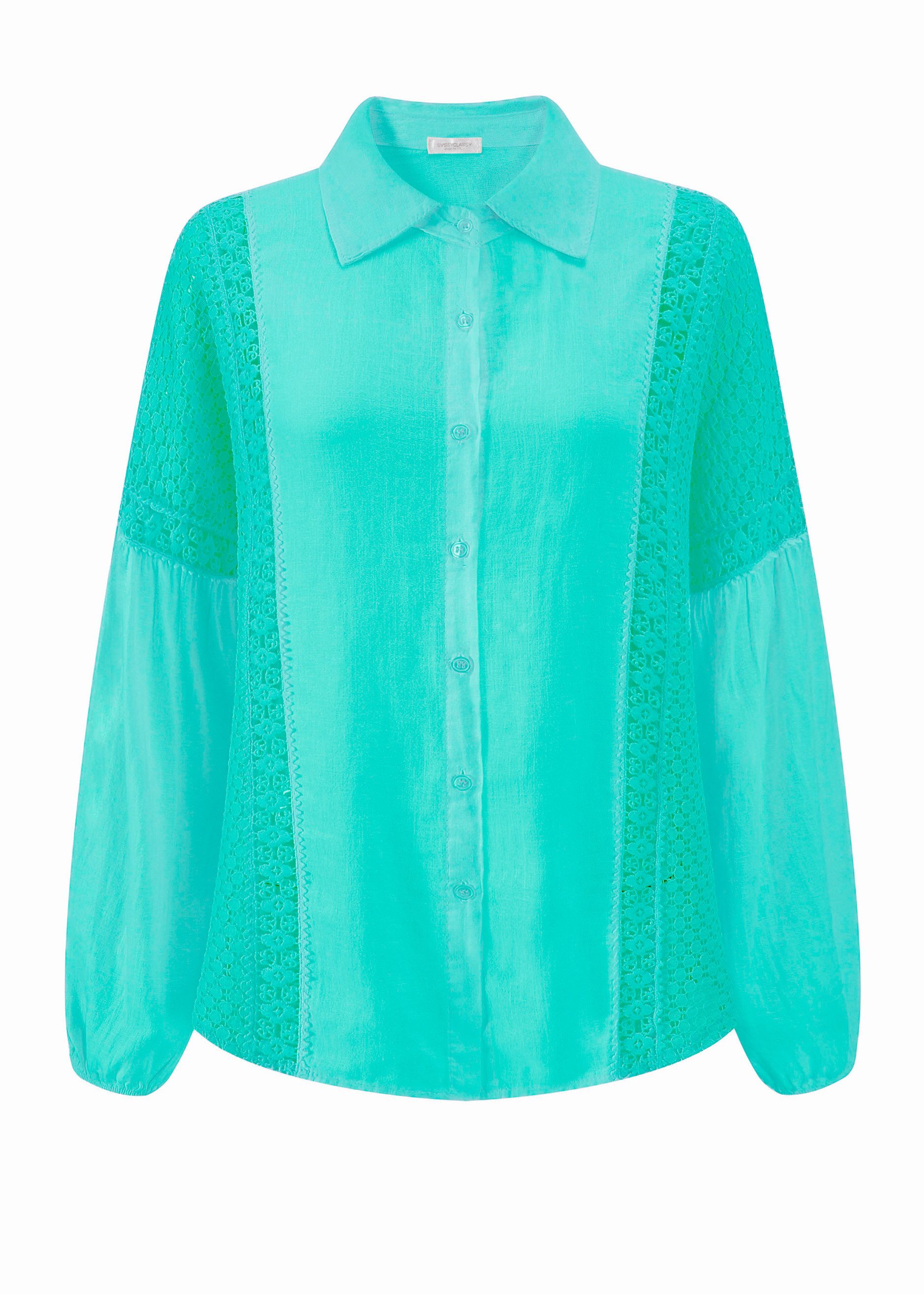 SASSYCLASSY Langarmbluse Leinen Bluse Damen mit günstig online kaufen