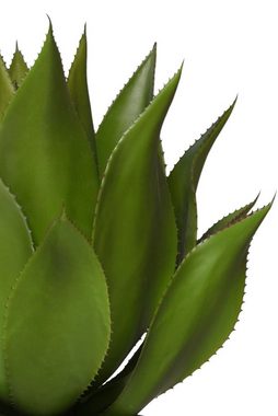 Kunstpflanze Kunstpflanze Agave künstlich Sukkulente im schwarzen Topf AGAVO -, VIVANNO, Höhe 48 cm